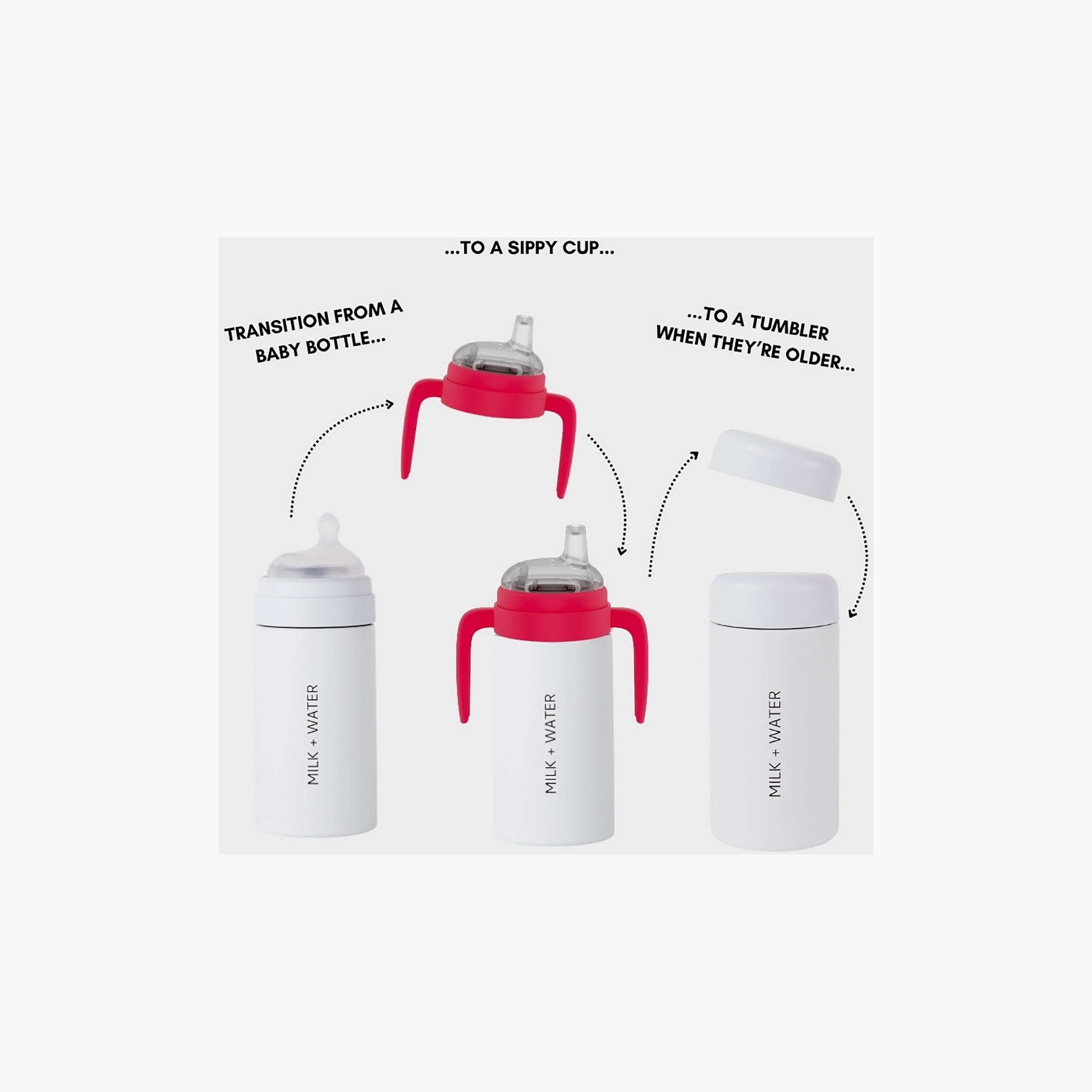 Milk + Water Sippy Cup Handle with Sippy Silicone Spout-baby-feeding-mealtimeessentials-image-4