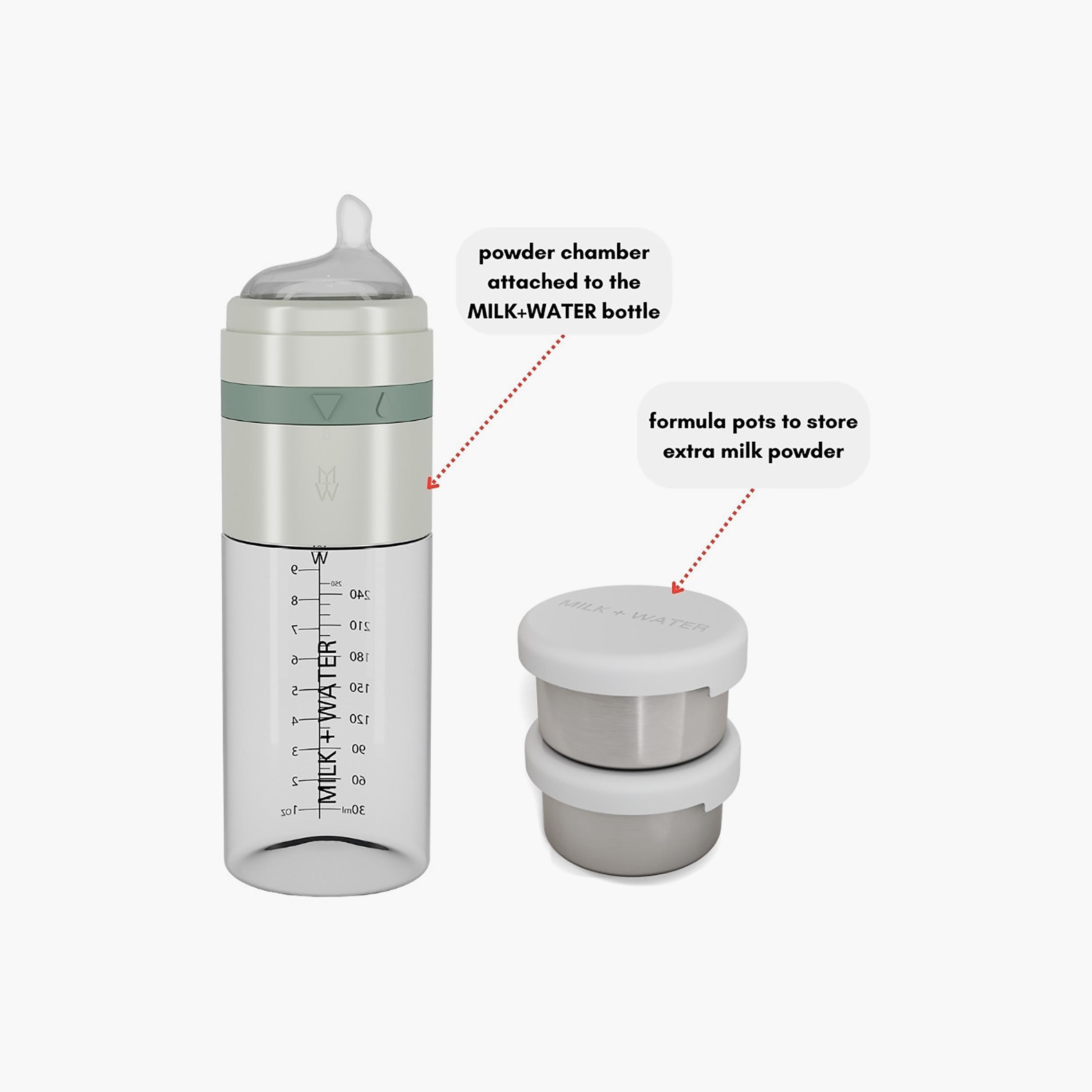 Milk + Water Stainless Steel Formula Pots with Silicone Lid-baby-feeding-mealtimeessentials-image-3