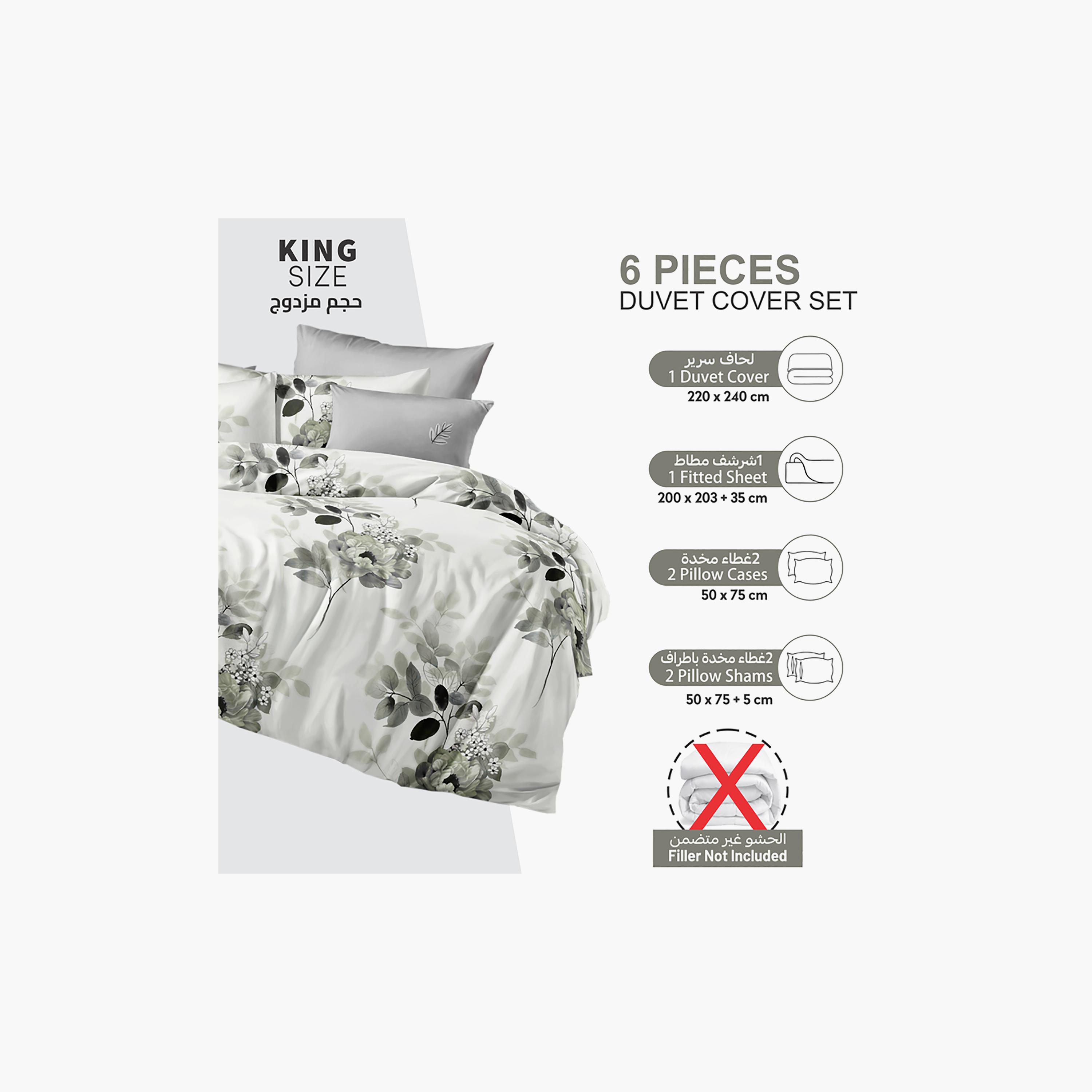 Donetella King Printed Hypoallergenic Breathable Duvet Cover Set - 220X240 Cm-household-bedding-duvetandcovers-duvetcovers-image-3