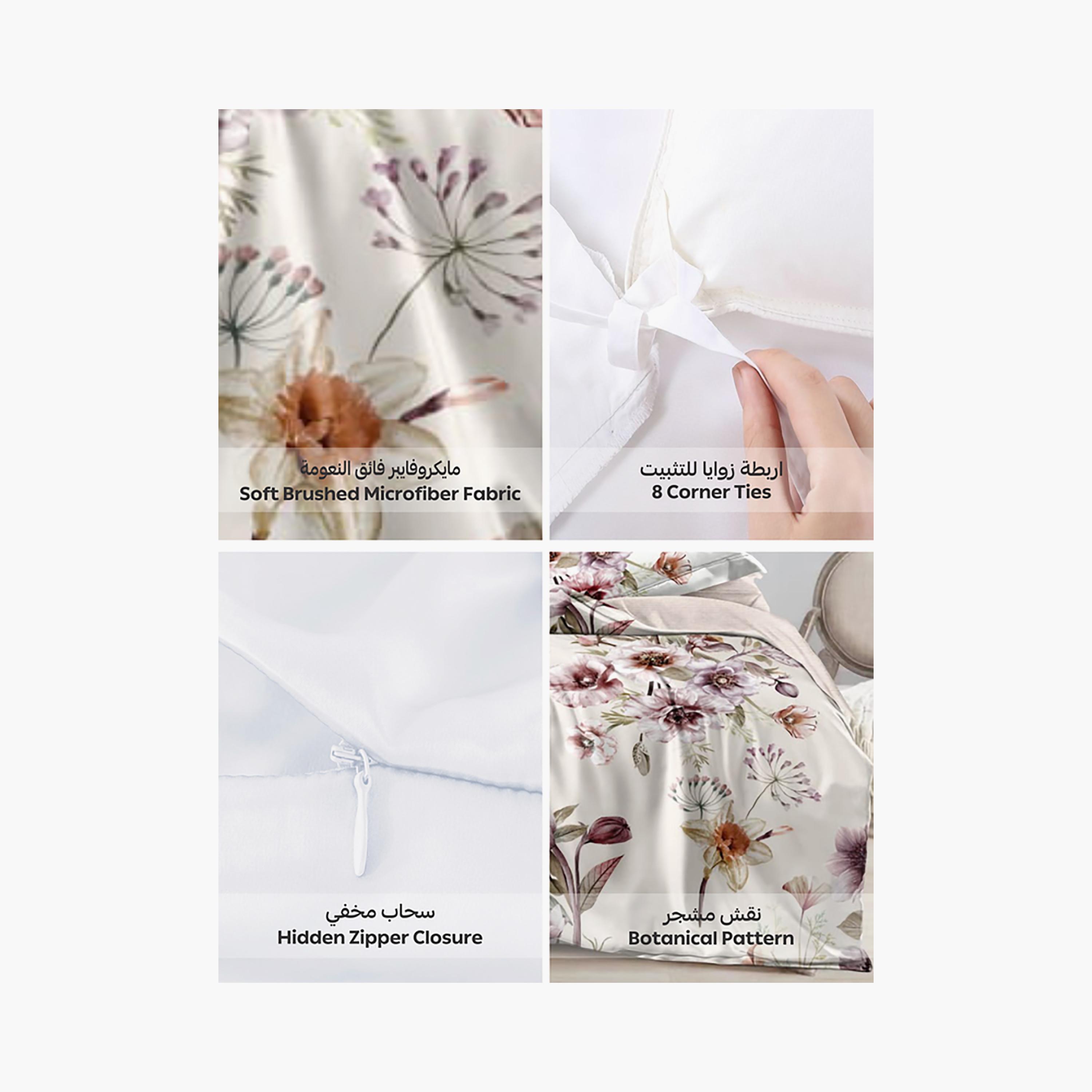Donetella King Printed Hypoallergenic Breathable Duvet Cover Set - 220X240 Cm-household-bedding-duvetandcovers-duvetcovers-image-4