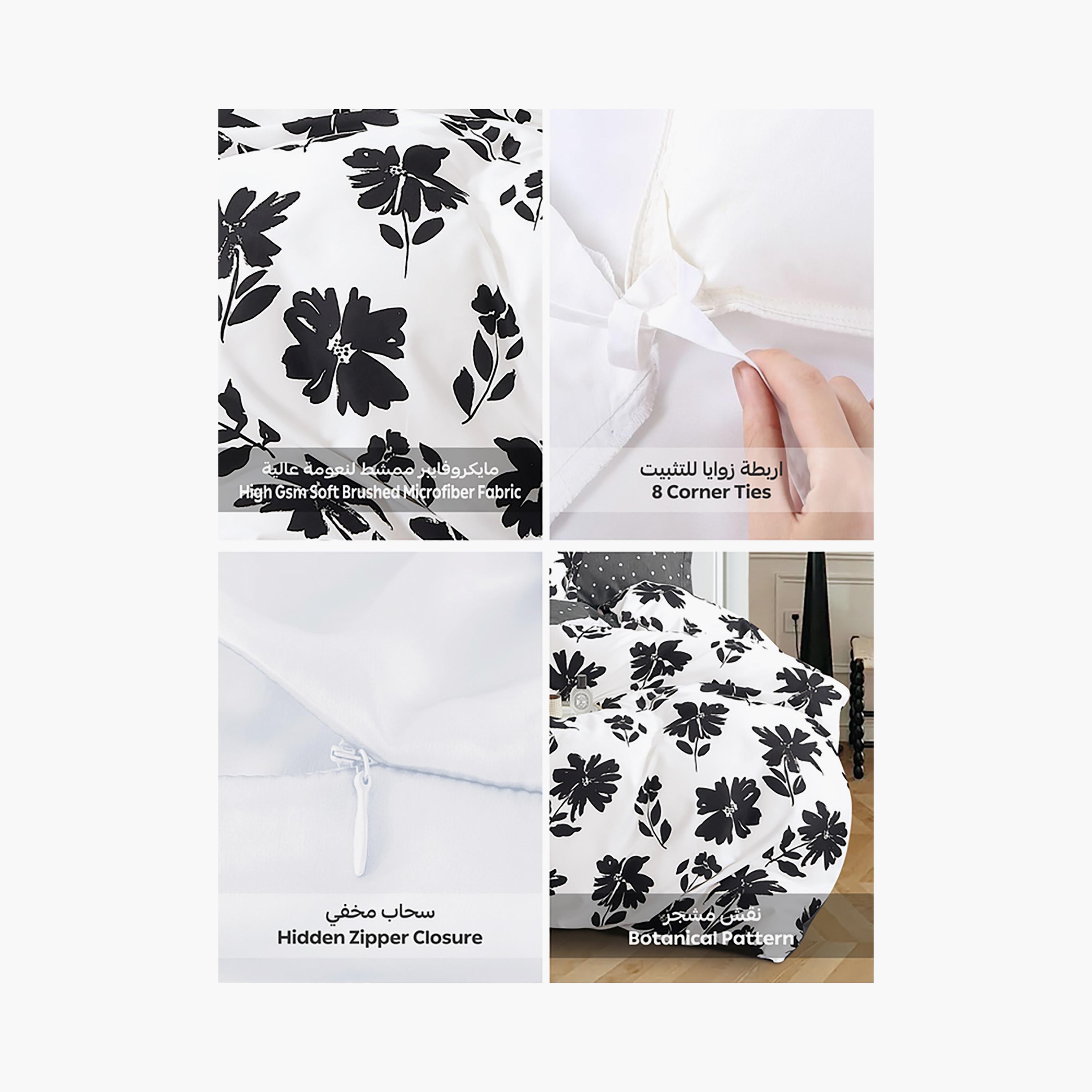 Donetella King Printed Hypoallergenic Breathable Duvet Cover Set - 220X240 Cm-household-bedding-duvetandcovers-duvetcovers-image-4