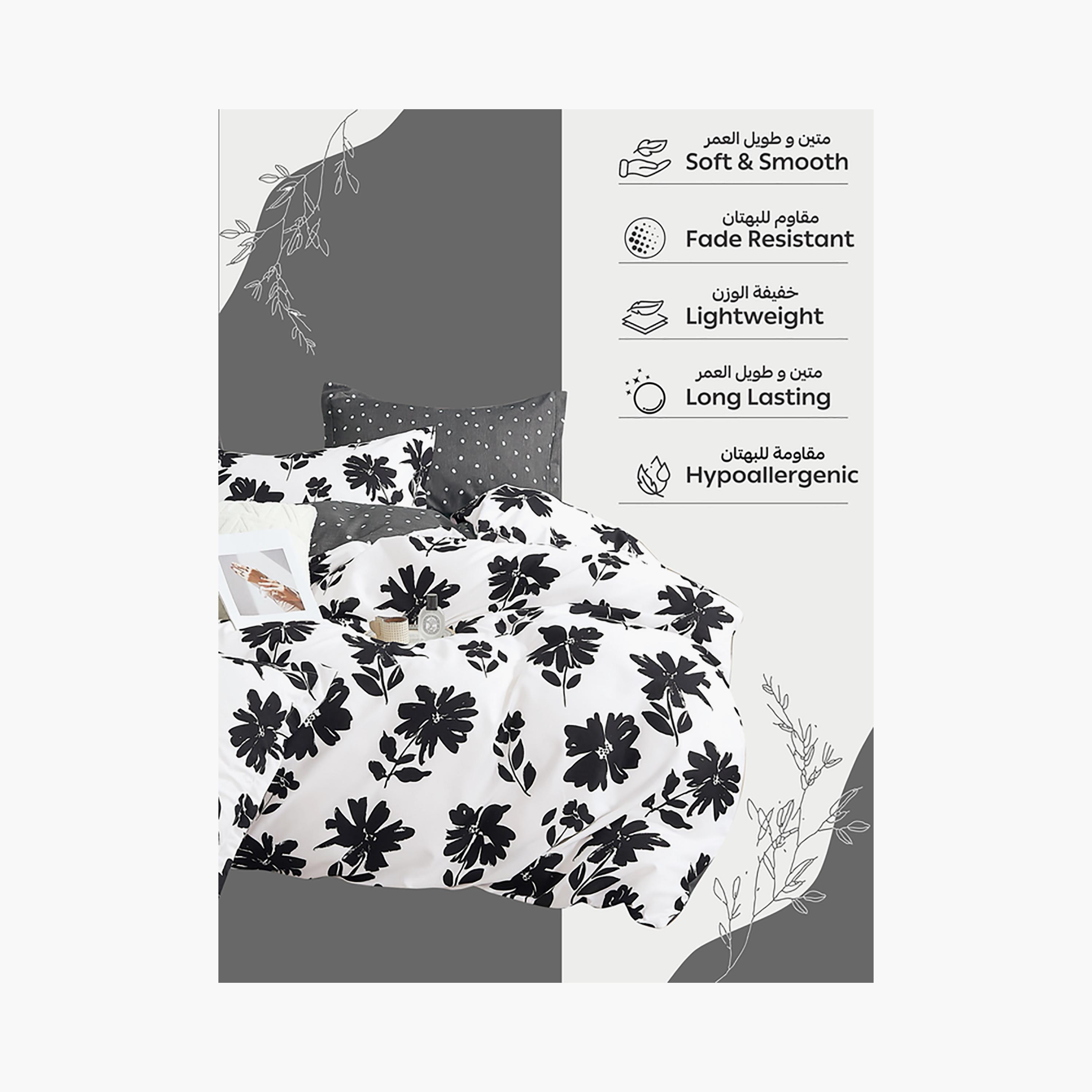 Donetella King Printed Hypoallergenic Breathable Duvet Cover Set - 220X240 Cm-household-bedding-duvetandcovers-duvetcovers-image-5