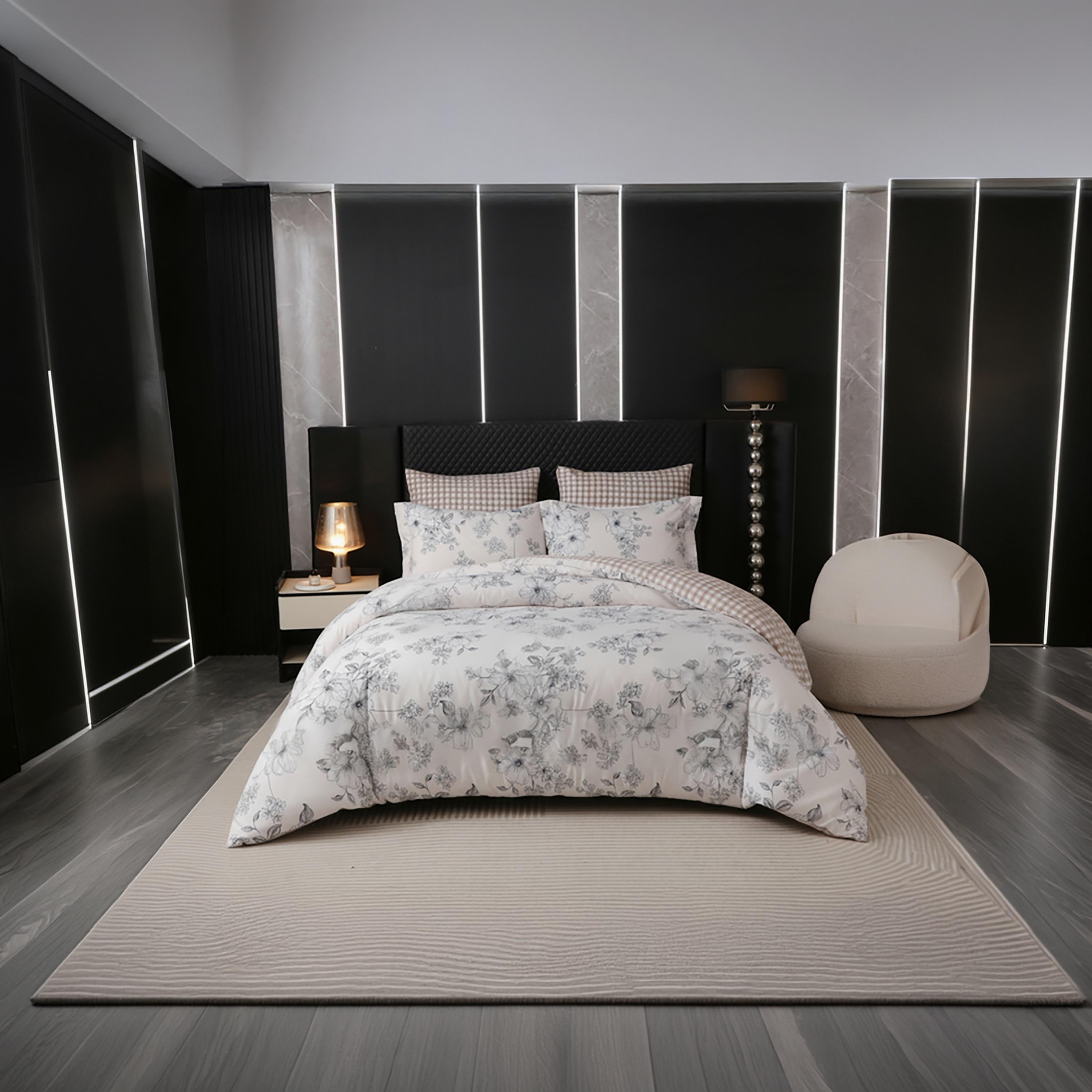 Donetella King Printed Hypoallergenic Breathable Duvet Cover Set - 220X240 Cm-household-bedding-duvetandcovers-duvetcovers-image-1