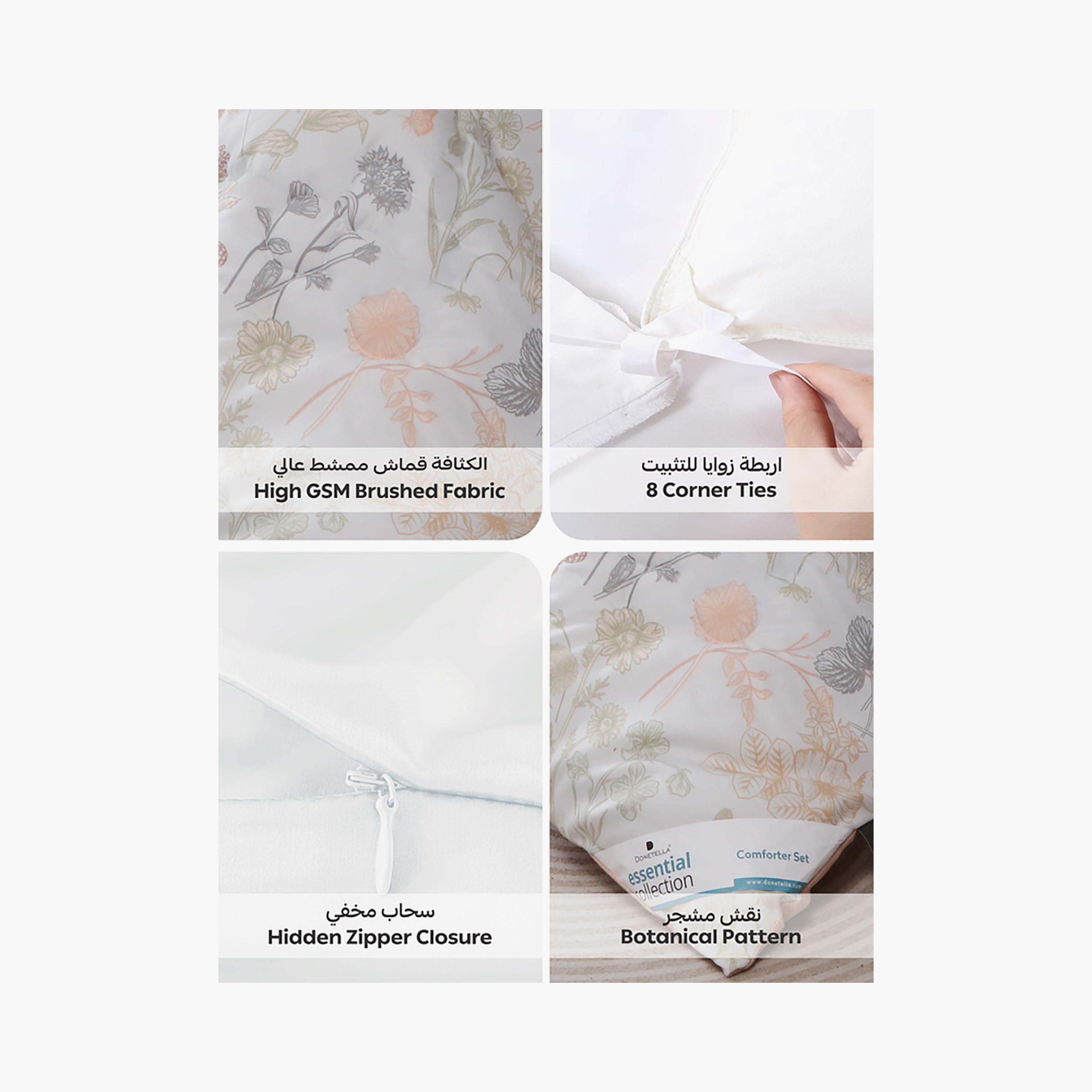 Donetella King Printed Hypoallergenic Breathable Duvet Cover Set - 220X240 Cm-household-bedding-duvetandcovers-duvetcovers-image-5