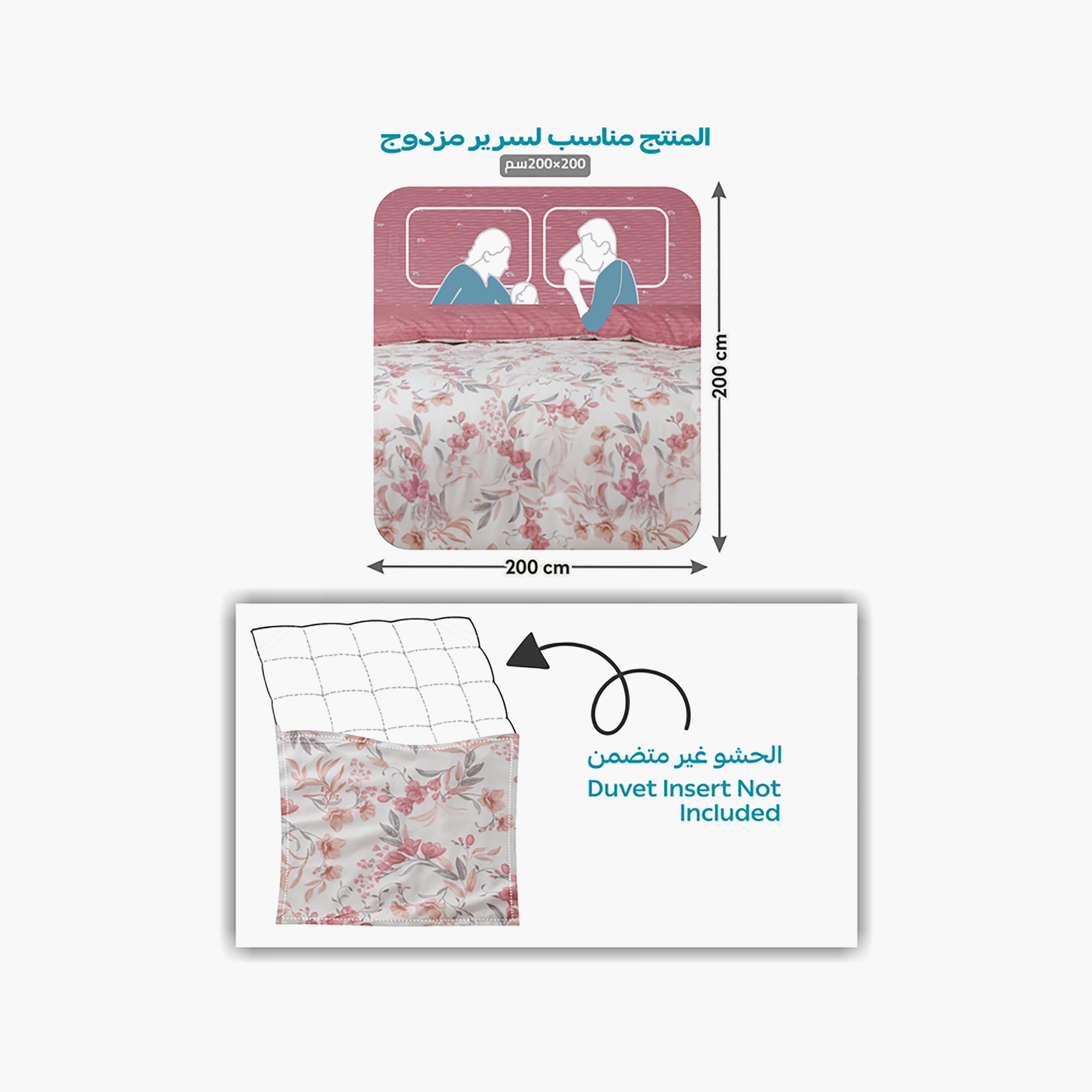 Donetella King Printed Hypoallergenic Breathable Duvet Cover Set - 220X240 Cm-household-bedding-duvetandcovers-duvetcovers-image-3