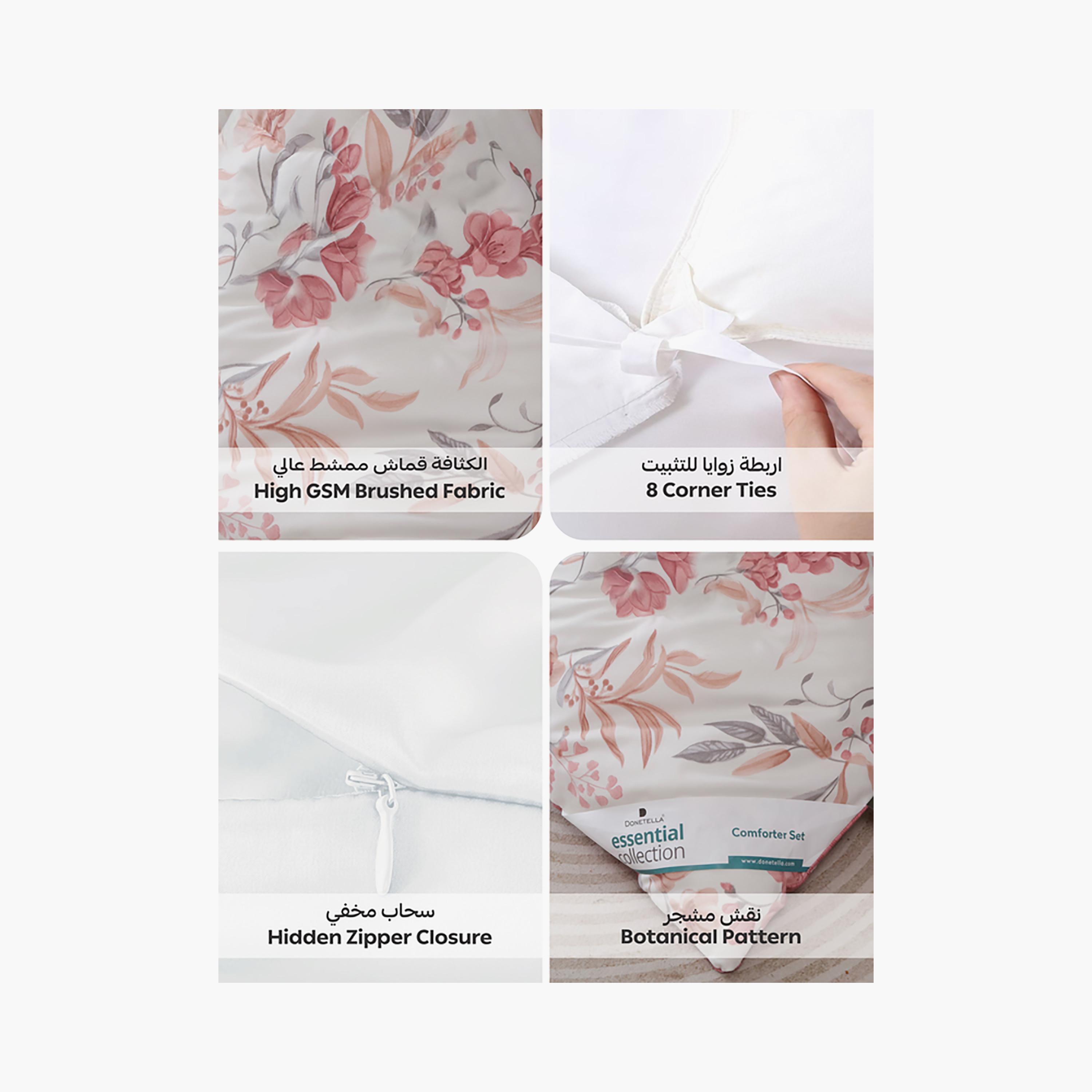 Donetella King Printed Hypoallergenic Breathable Duvet Cover Set - 220X240 Cm-household-bedding-duvetandcovers-duvetcovers-image-5