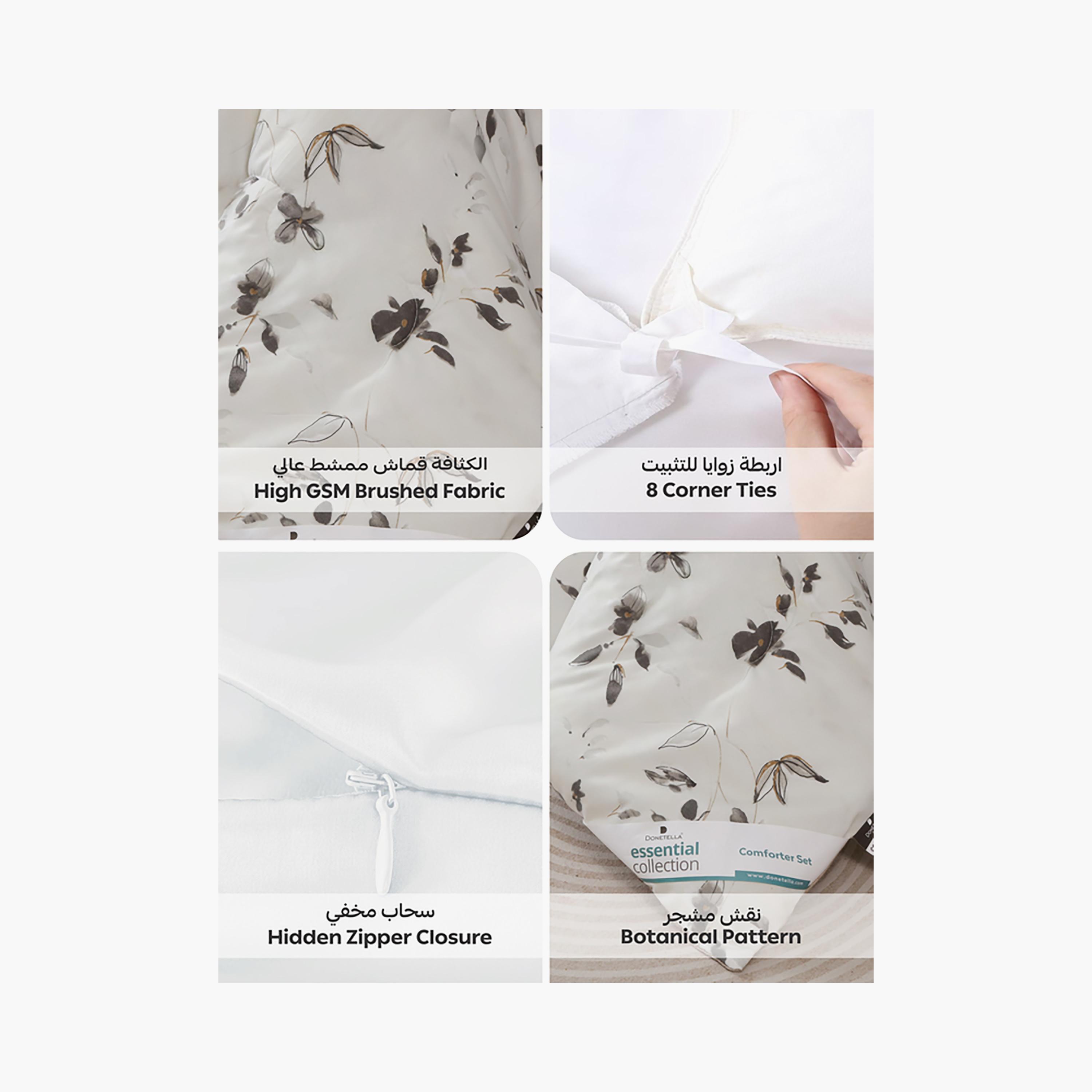 Donetella King Printed Hypoallergenic Breathable Duvet Cover Set - 220X240 Cm-household-bedding-duvetandcovers-duvetcovers-image-5
