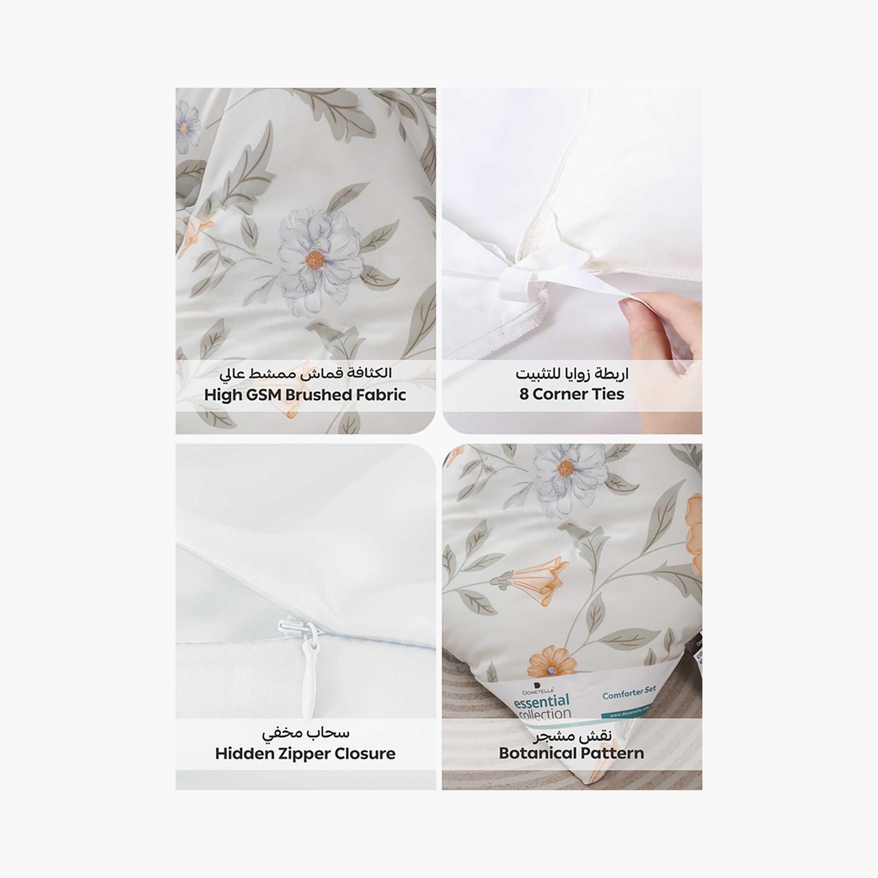 Donetella King Printed Hypoallergenic Breathable Duvet Cover Set - 220X240 Cm-household-bedding-duvetandcovers-duvetcovers-image-5