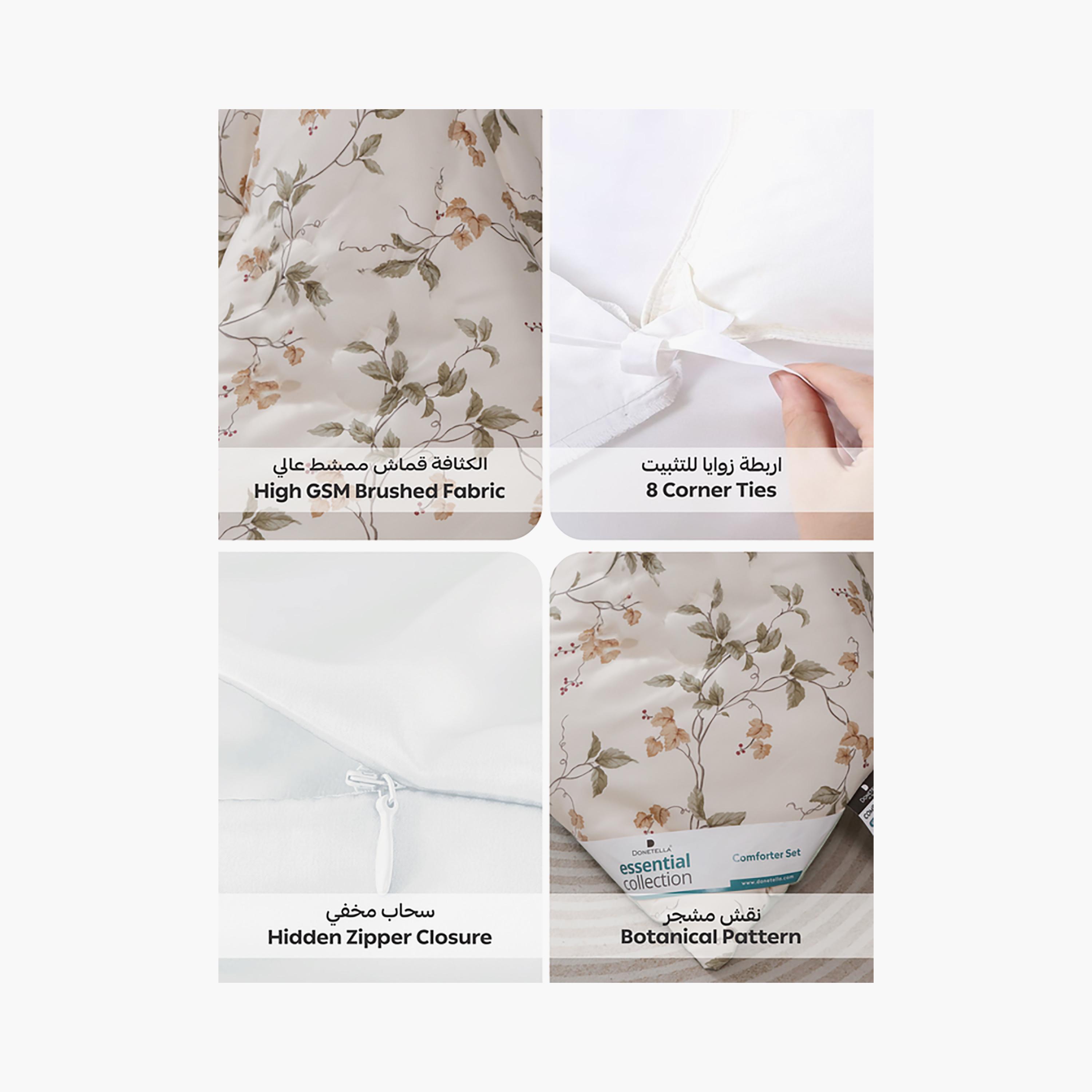 Donetella King Printed Hypoallergenic Breathable Duvet Cover Set - 220X240 Cm-household-bedding-duvetandcovers-duvetcovers-image-5