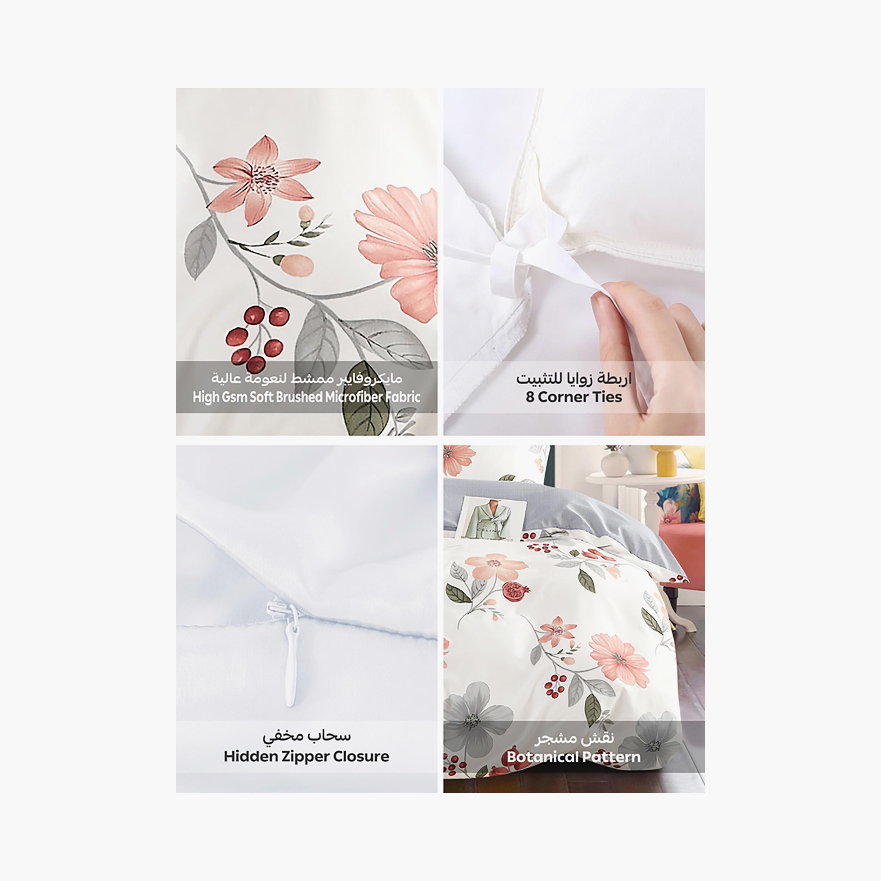 Donetella King Printed Hypoallergenic Breathable Duvet Cover Set - 220X240 Cm-household-bedding-duvetandcovers-duvetcovers-image-4