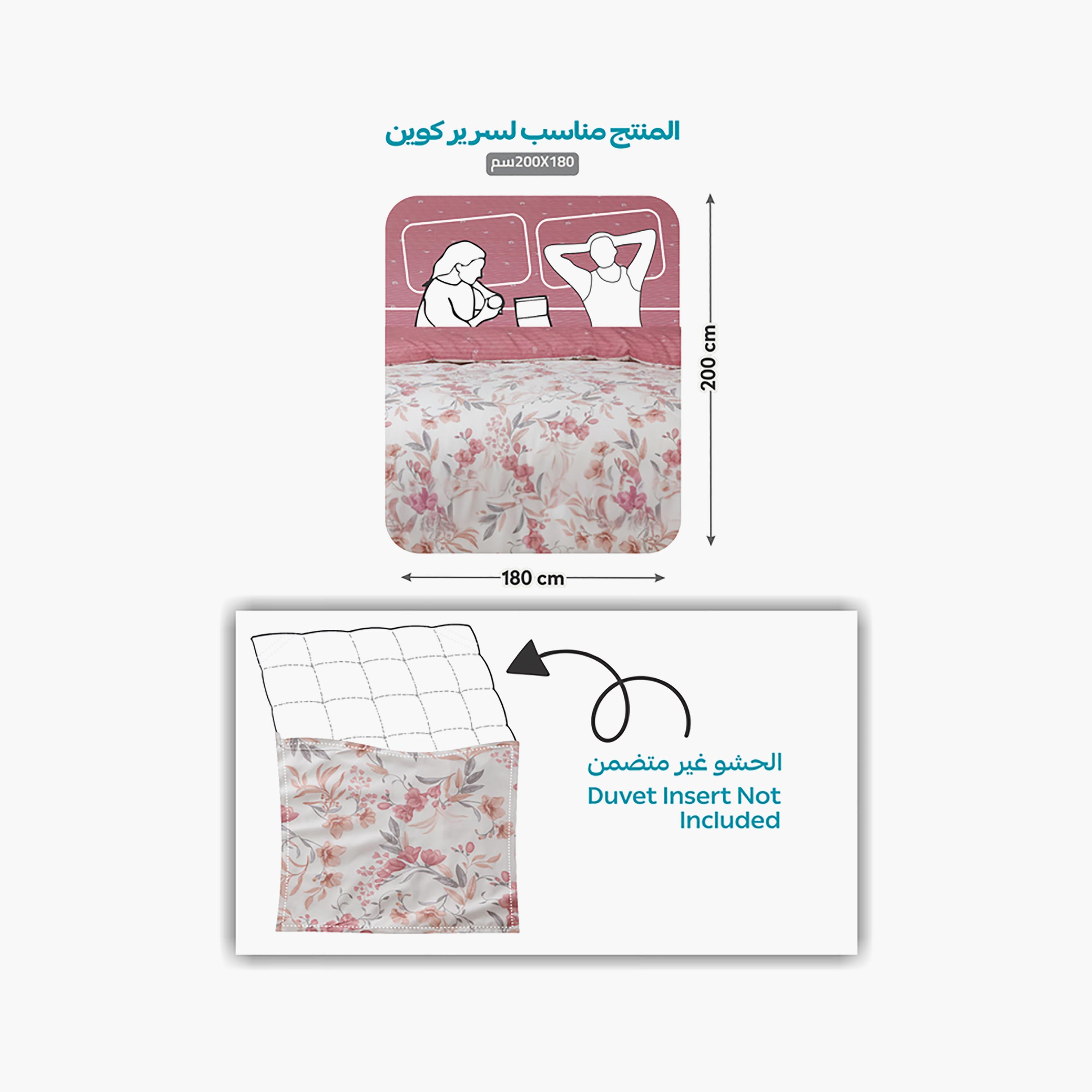 طقم غطاء لحاف دونيتيلا كوين مطبوع مضاد للحساسية عالي الجودة يدوم طويلاً - 200 × 230 سم-household-bedding-duvetandcovers-duvetcovers-image-3