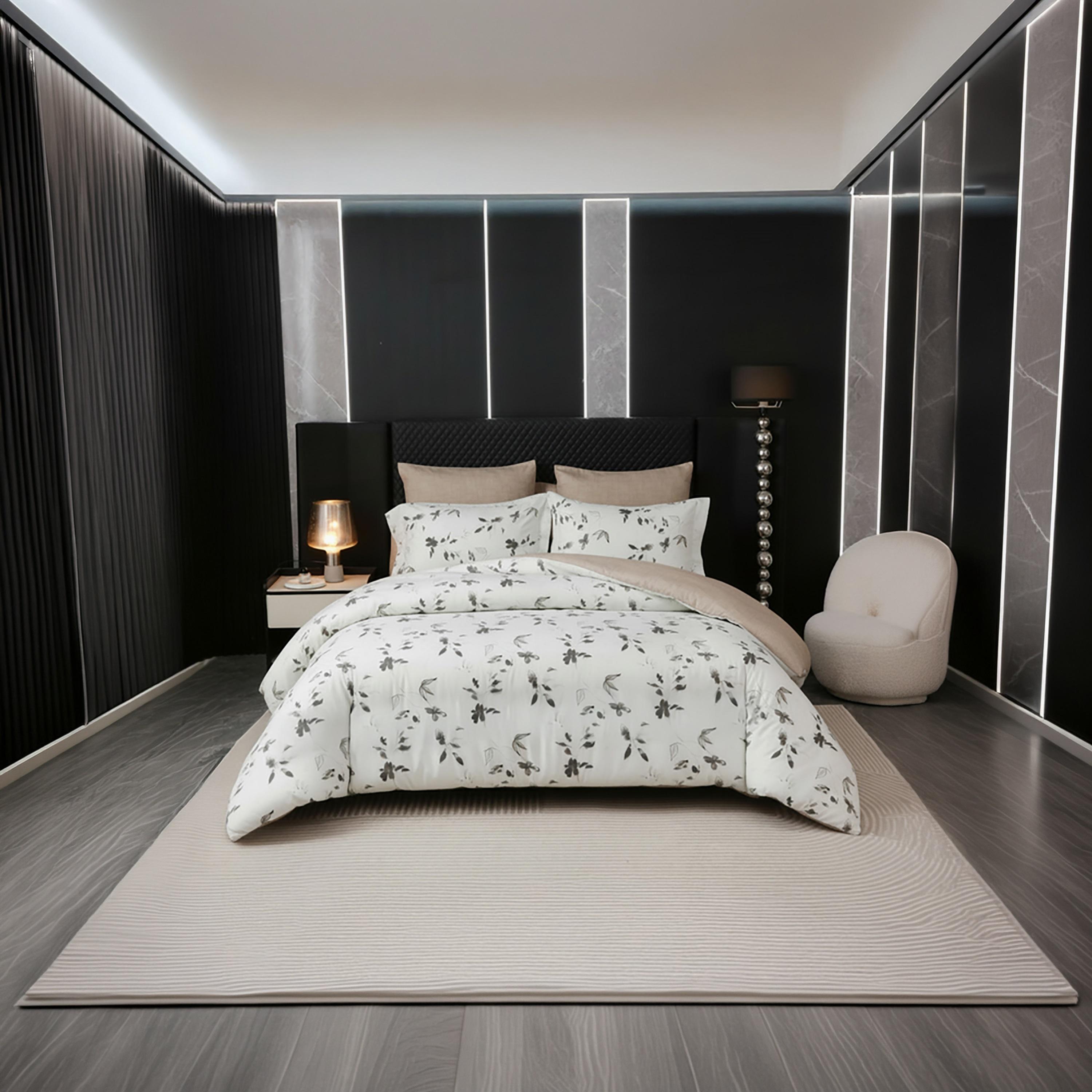 طقم غطاء لحاف دونيتيلا كوين مطبوع مضاد للحساسية عالي الجودة يدوم طويلاً - 200 × 230 سم-household-bedding-duvetandcovers-duvetcovers-image-1