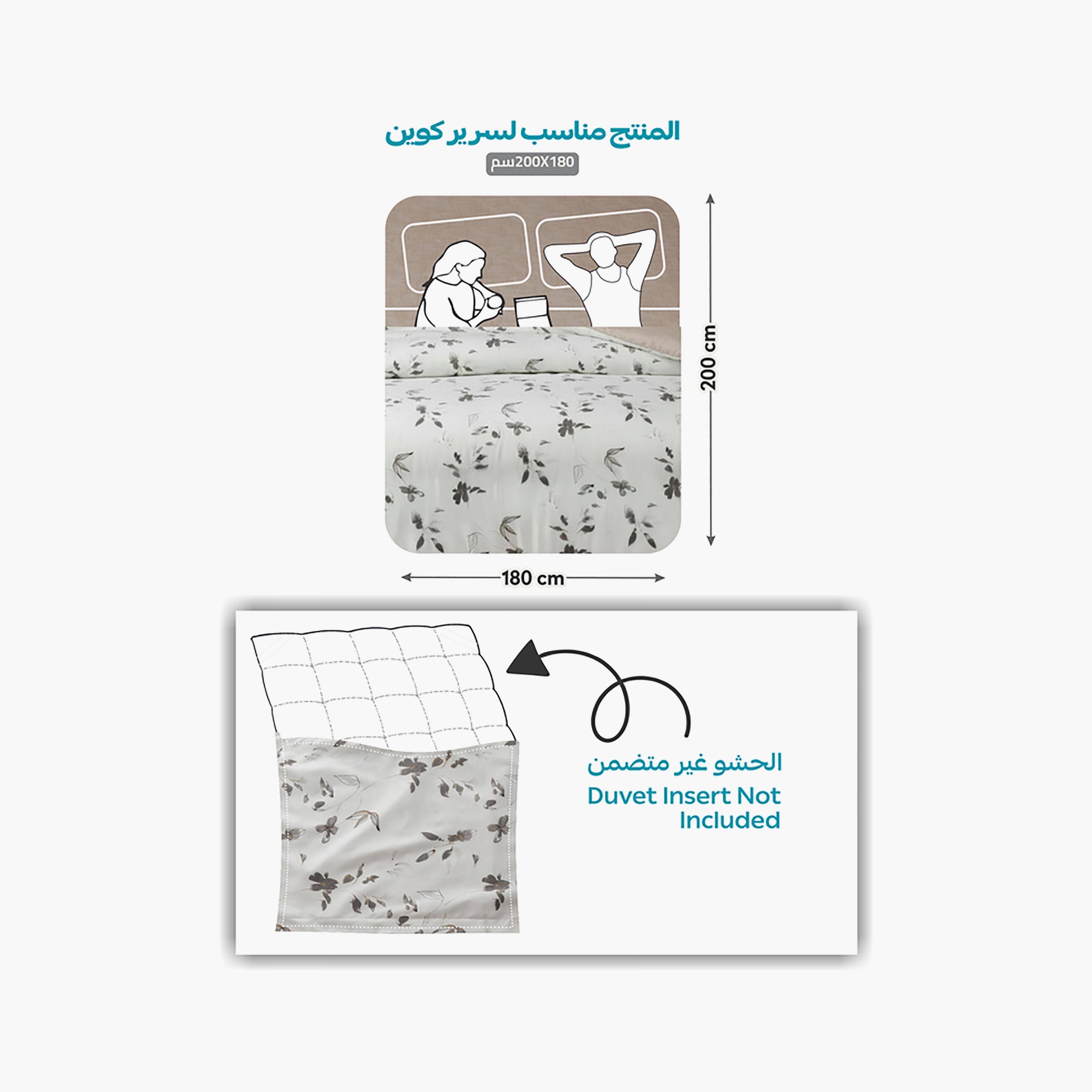 طقم غطاء لحاف دونيتيلا كوين مطبوع مضاد للحساسية عالي الجودة يدوم طويلاً - 200 × 230 سم-household-bedding-duvetandcovers-duvetcovers-image-3