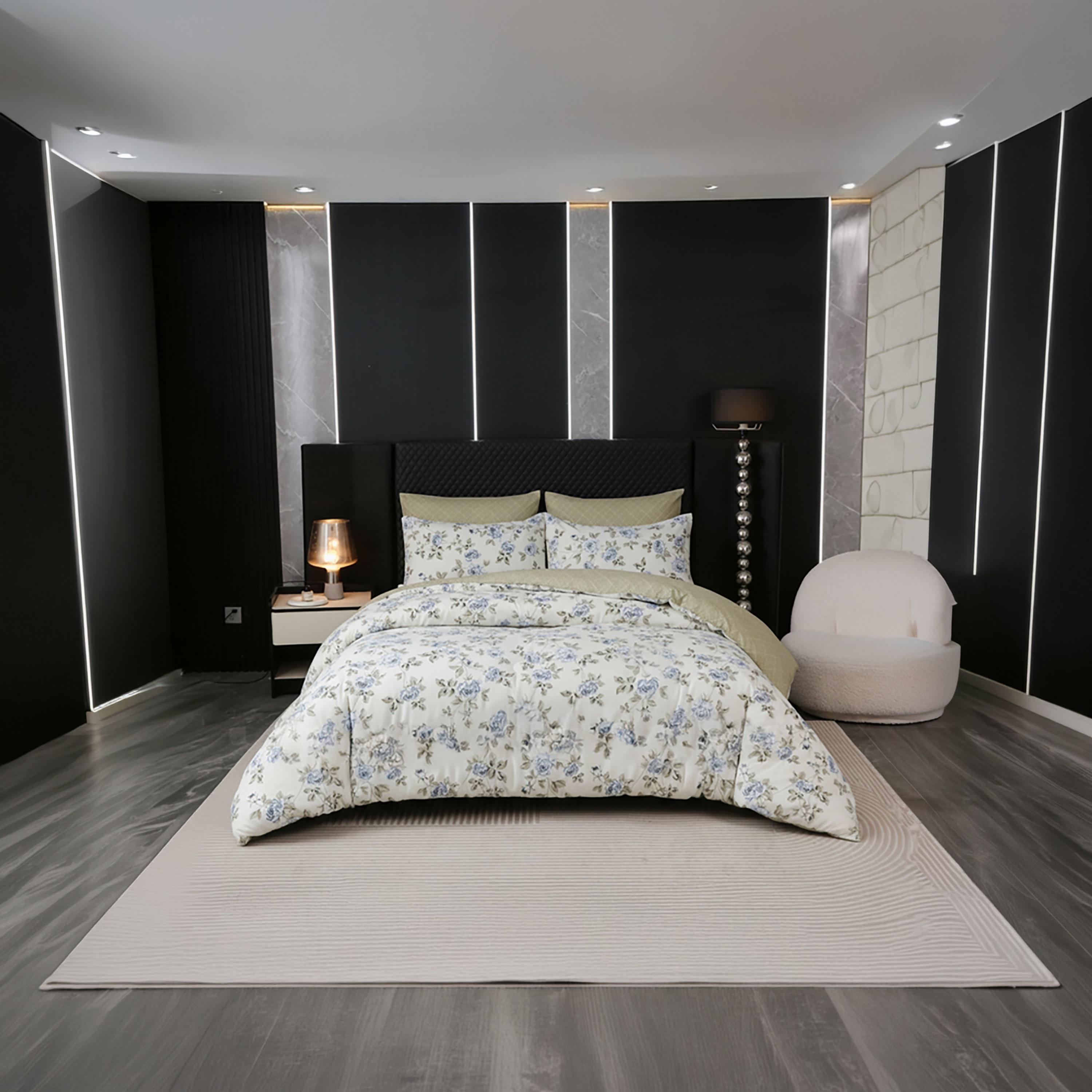 طقم غطاء لحاف دونيتيلا كوين مطبوع مضاد للحساسية عالي الجودة يدوم طويلاً - 200 × 230 سم-household-bedding-duvetandcovers-duvetcovers-image-1
