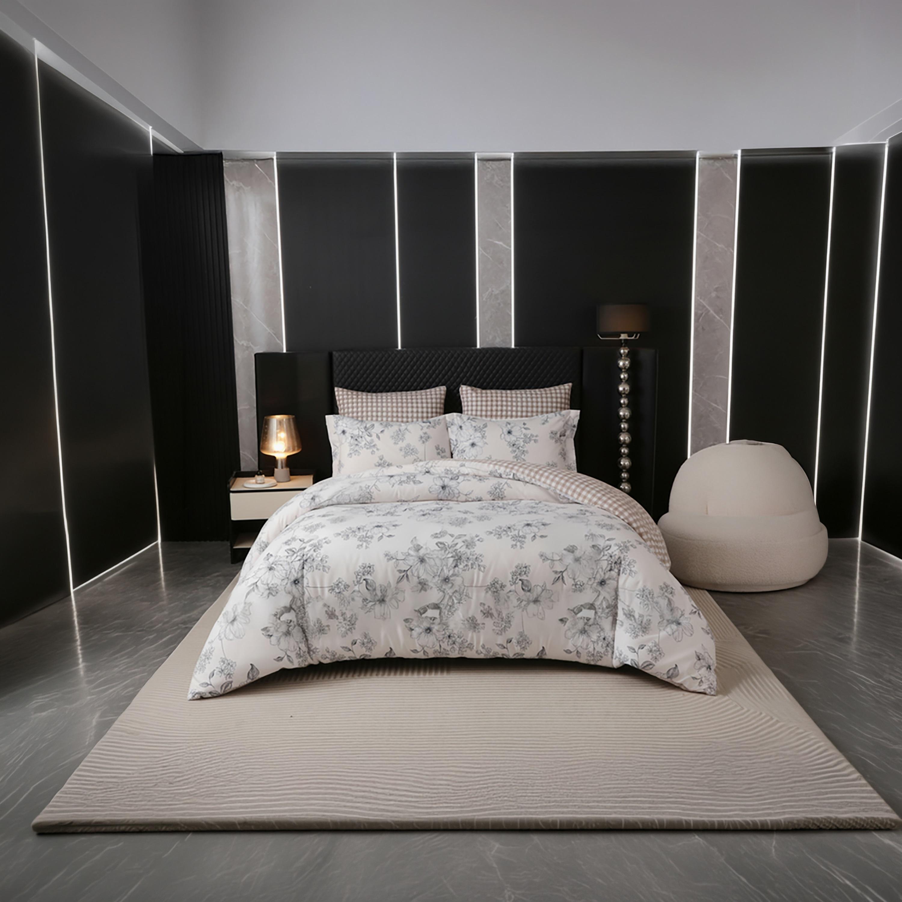 طقم غطاء لحاف دونيتيلا كوين مطبوع مضاد للحساسية عالي الجودة يدوم طويلاً - 200 × 230 سم-household-bedding-duvetandcovers-duvetcovers-image-1
