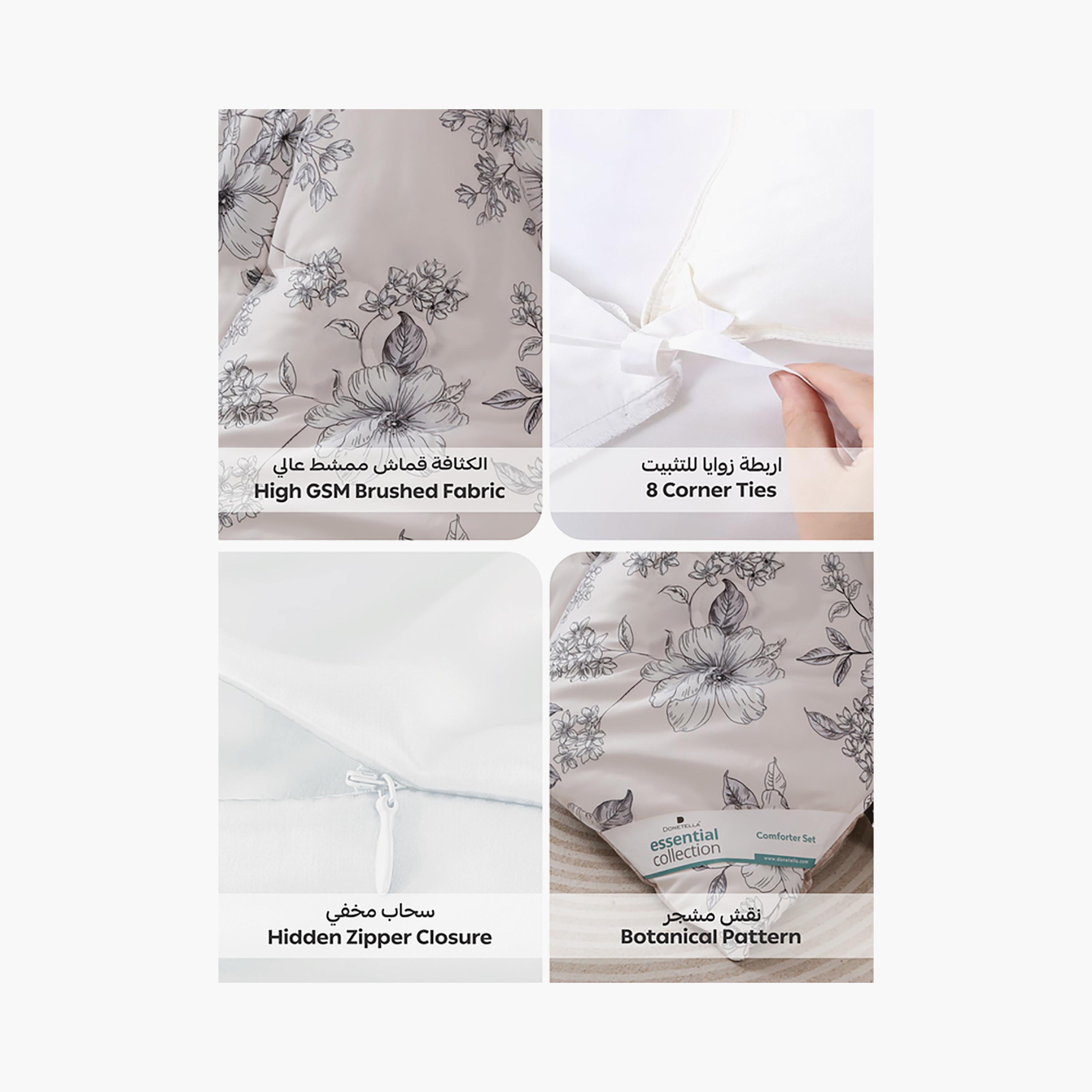 طقم غطاء لحاف دونيتيلا كوين مطبوع مضاد للحساسية عالي الجودة يدوم طويلاً - 200 × 230 سم-household-bedding-duvetandcovers-duvetcovers-image-5