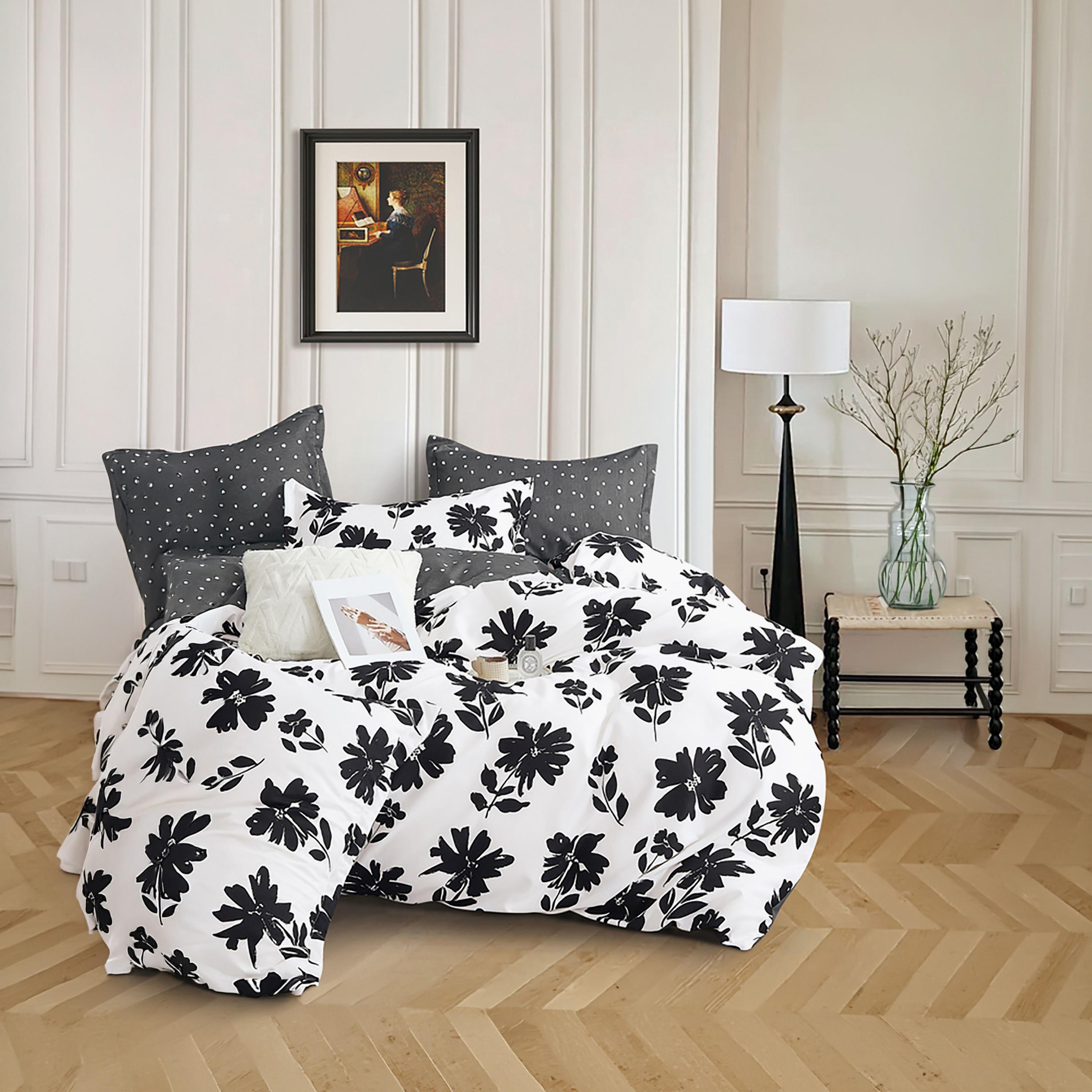 طقم غطاء لحاف دونيتيلا كوين مطبوع مضاد للحساسية عالي الجودة يدوم طويلاً - 200 × 230 سم-household-bedding-duvetandcovers-duvetcovers-image-1