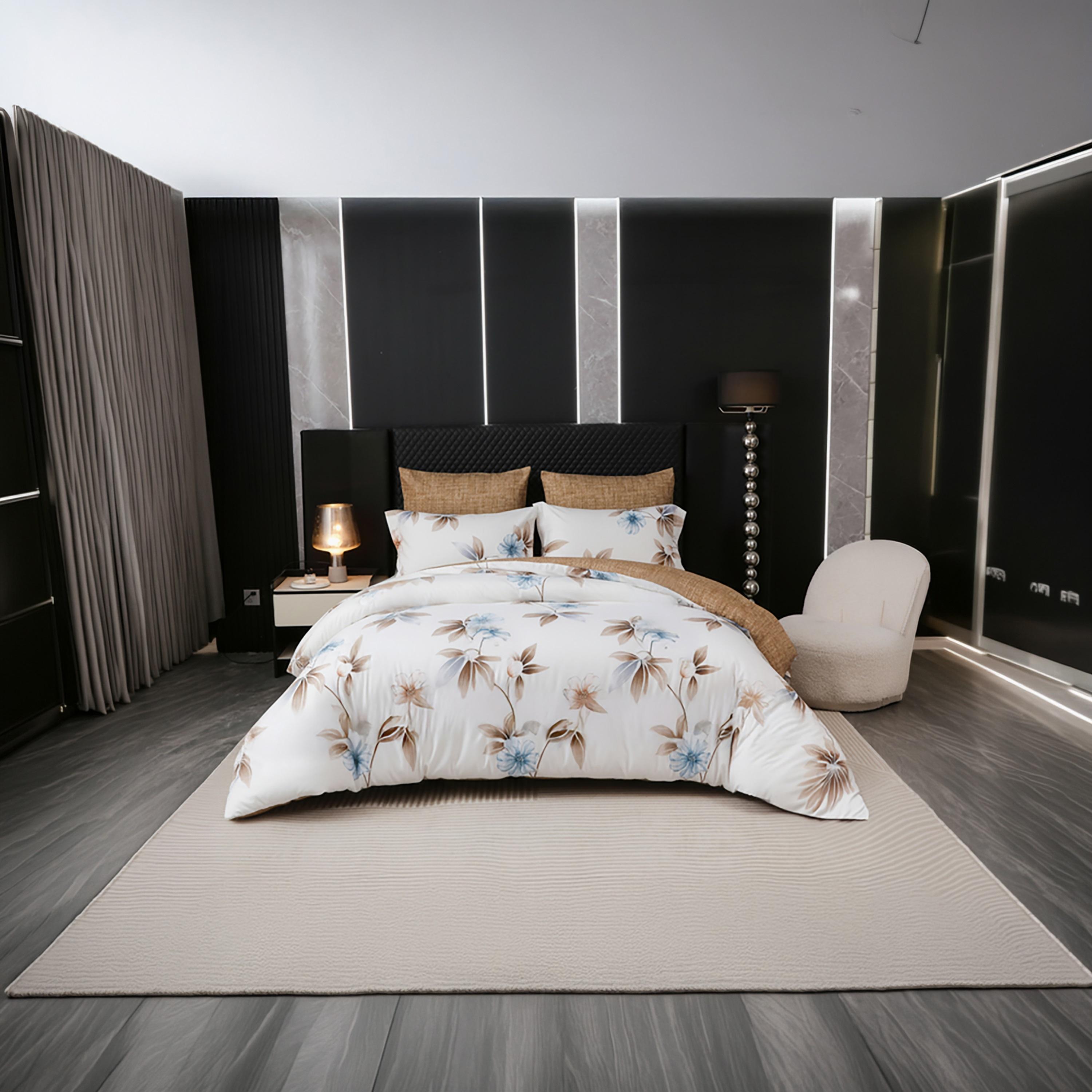 Donetella Queen Printed Hypoallergenic Reversible Duvet Cover Set - 200X230 Cm-household-bedding-duvetandcovers-duvetcovers-image-1