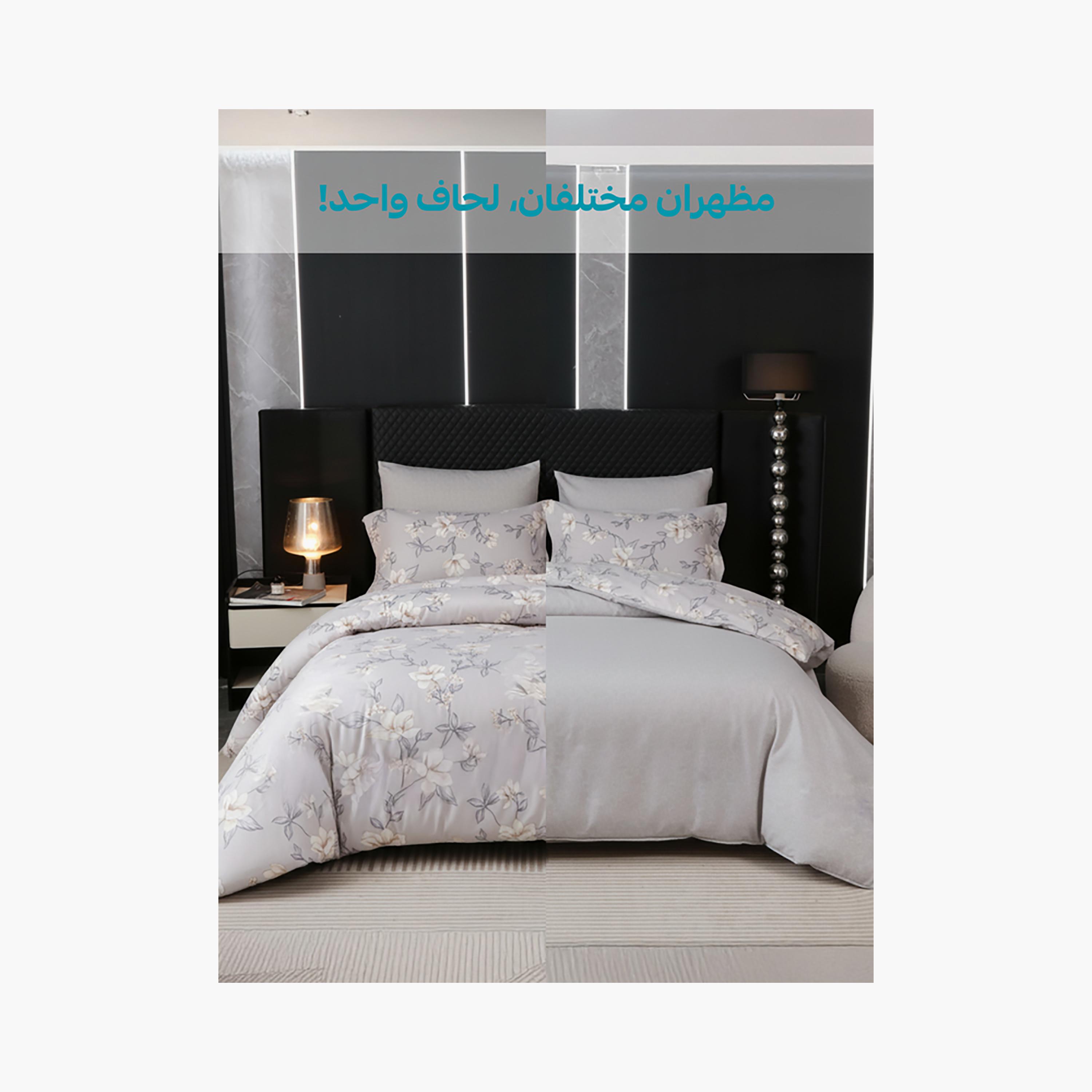 Donetella Queen Printed Hypoallergenic Reversible Duvet Cover Set - 200X230 Cm-household-bedding-duvetandcovers-duvetcovers-image-6