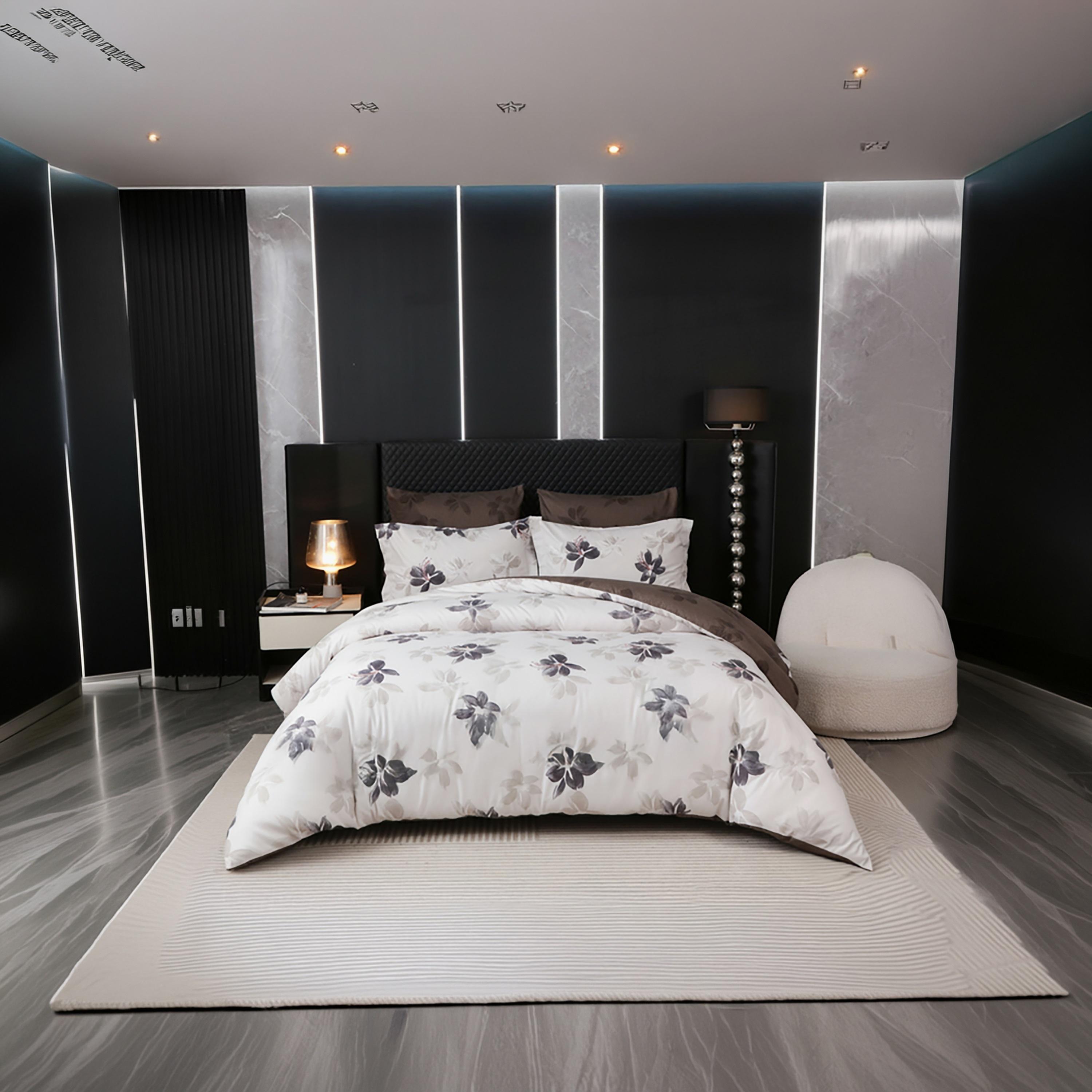 Donetella Queen Printed Hypoallergenic Reversible Duvet Cover Set - 200X230 Cm-household-bedding-duvetandcovers-duvetcovers-image-1