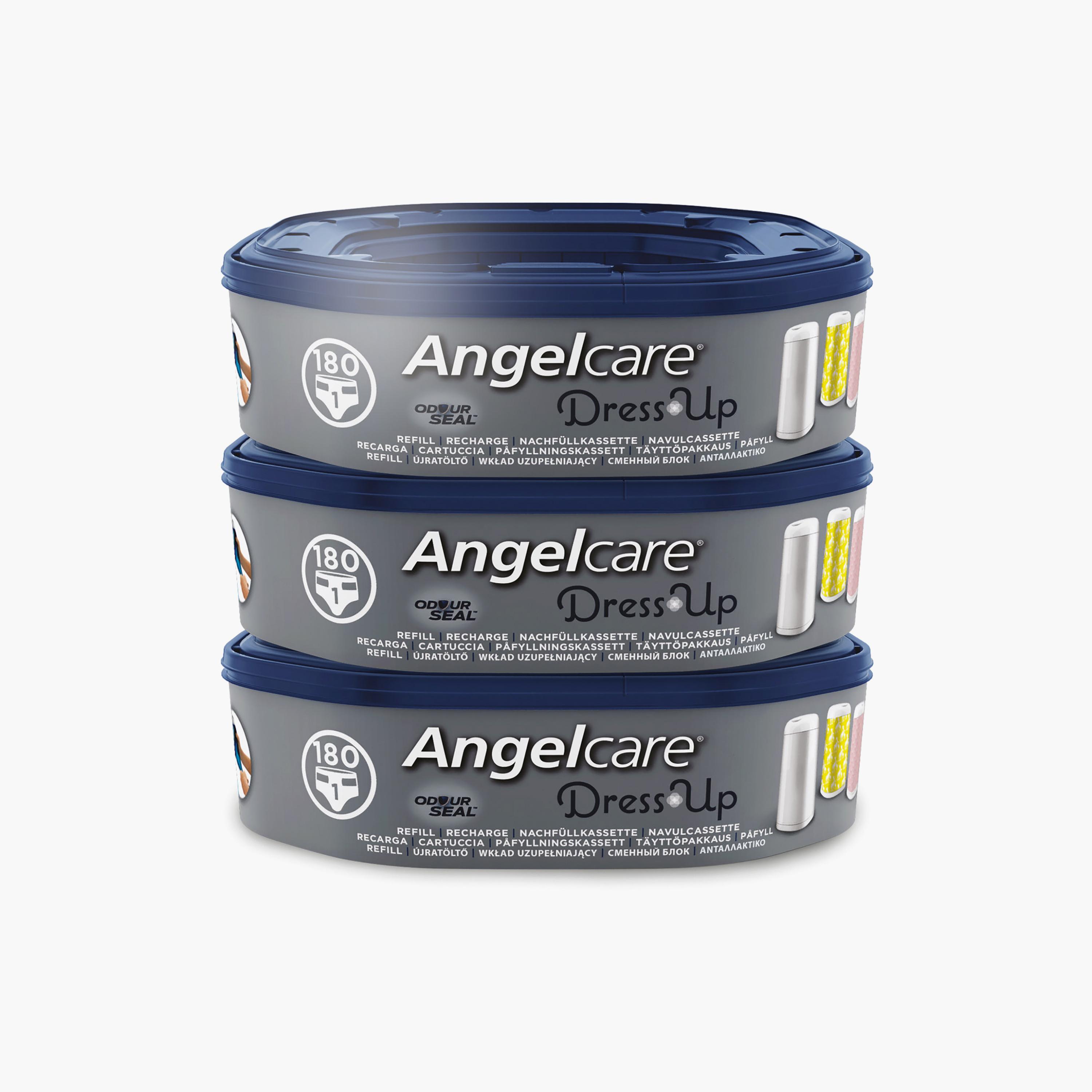 Angelcare 3-Pack Octagonal Refill Cassette Set-baby-diapering-binsandrefills-image-1