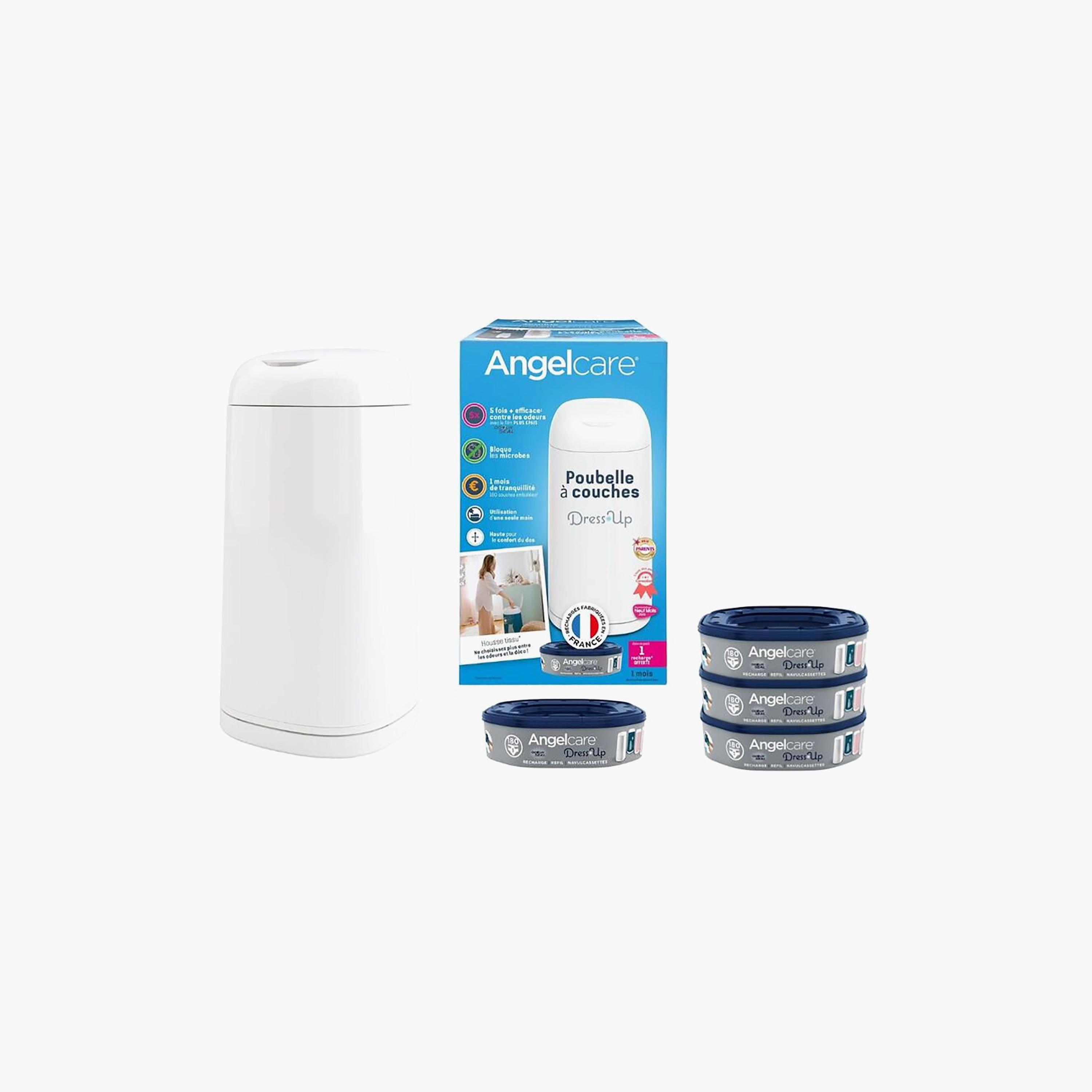 Angelcare 4-Pack Octagonal Refill Cassette with Diaper Bin Set-baby-diapering-binsandrefills-image-9
