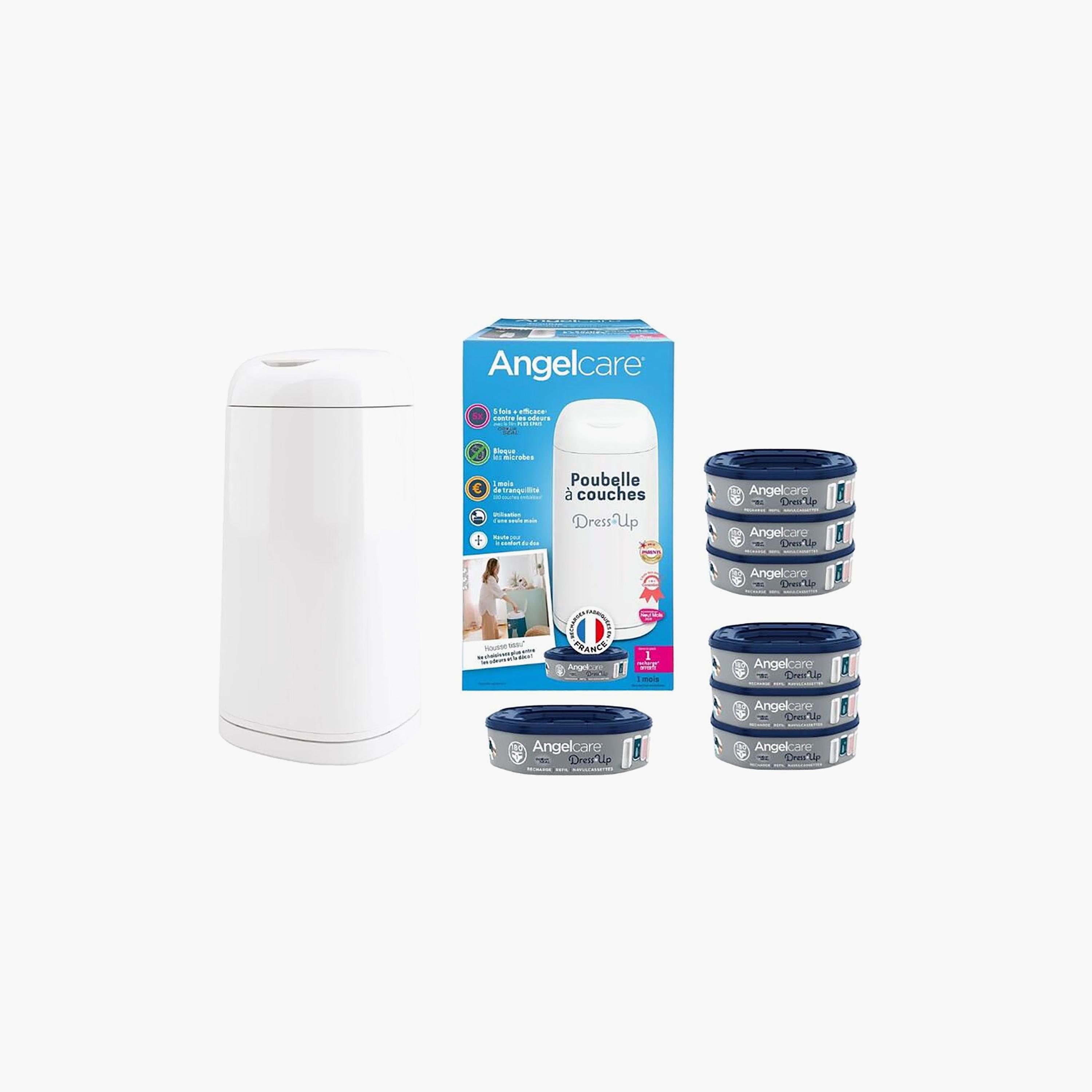 Angelcare 7-Pack Octagonal Refill Cassette with Diaper Bin Set-baby-diapering-binsandrefills-image-10
