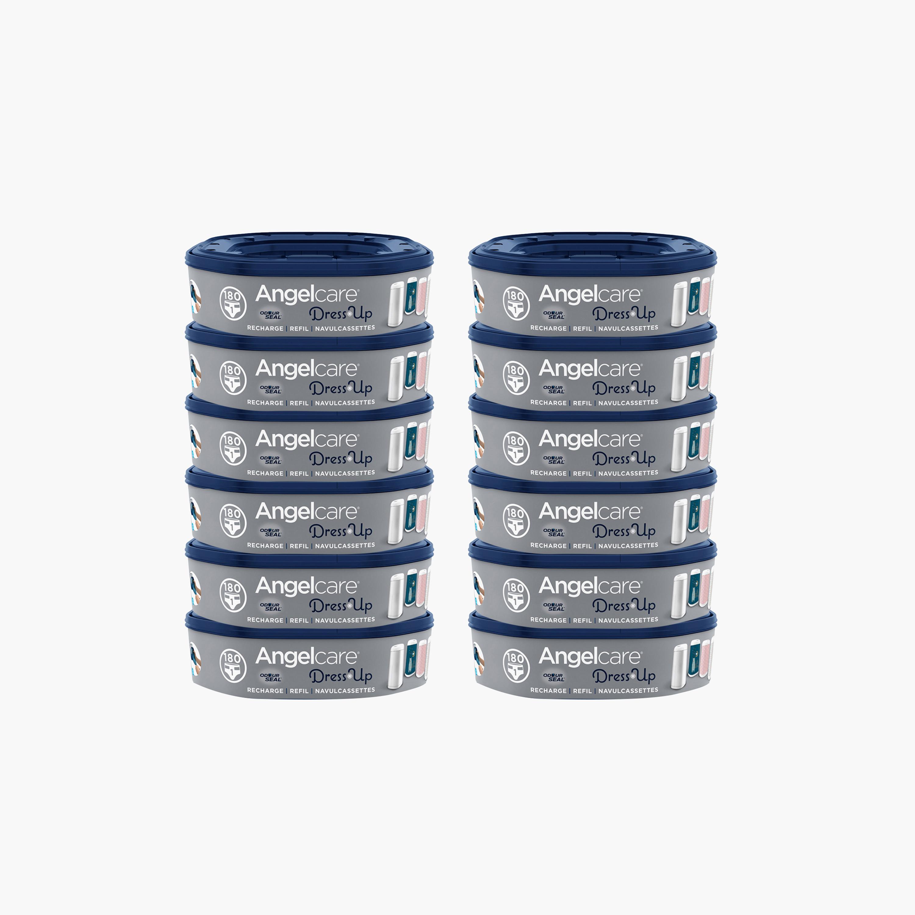 Angelcare 12-Pack Octagonal Refill Cassette Set-baby-diapering-binsandrefills-image-1
