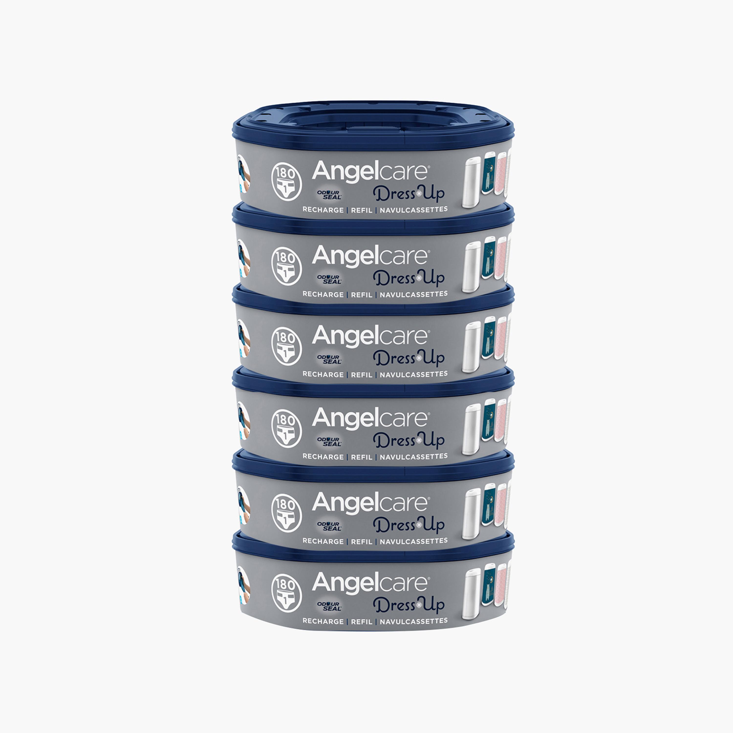 Angelcare 6-Pack Octagonal Refill Cassette Set-baby-diapering-binsandrefills-image-1