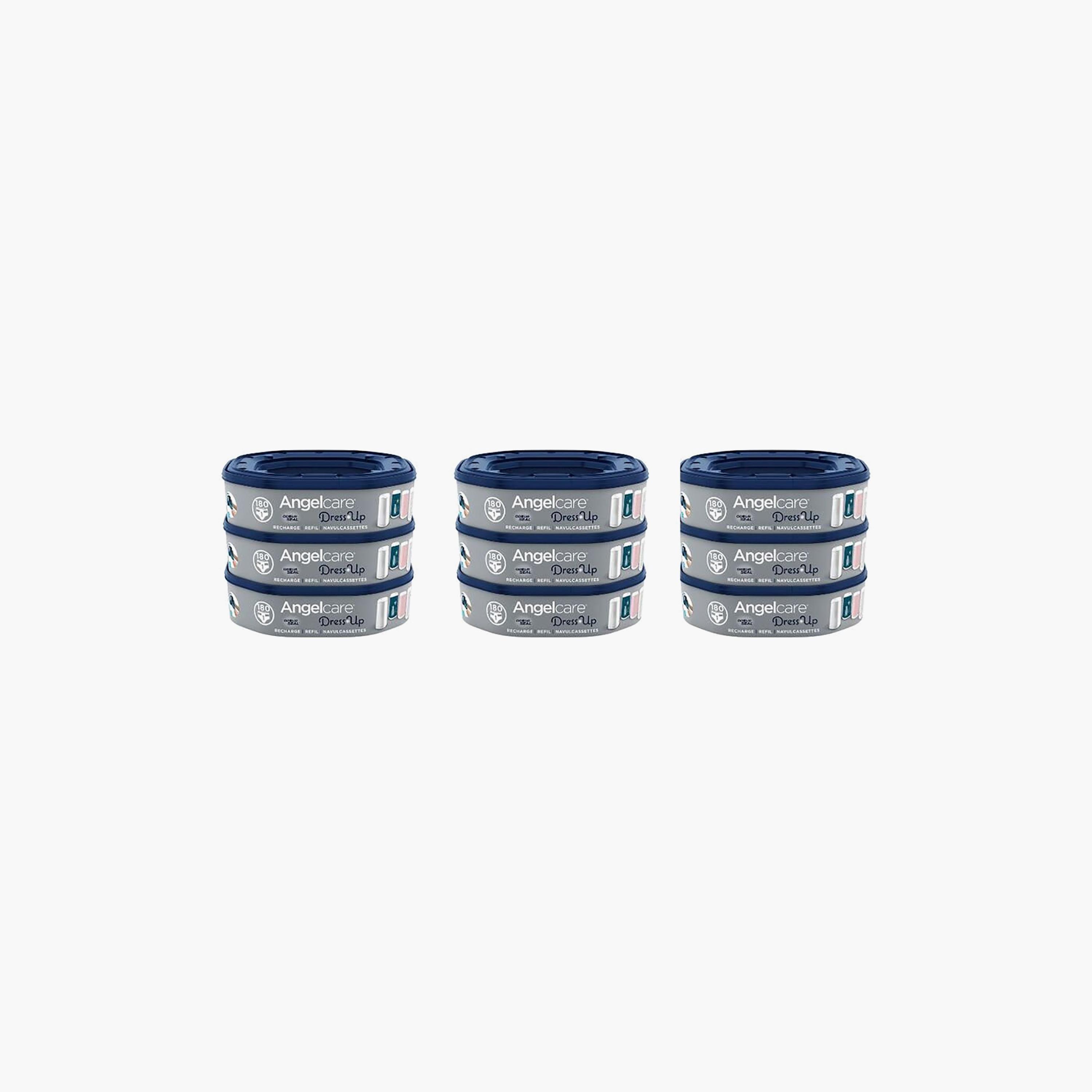 Angelcare 9-Pack Octagonal Refill Cassette Set-baby-diapering-binsandrefills-image-1