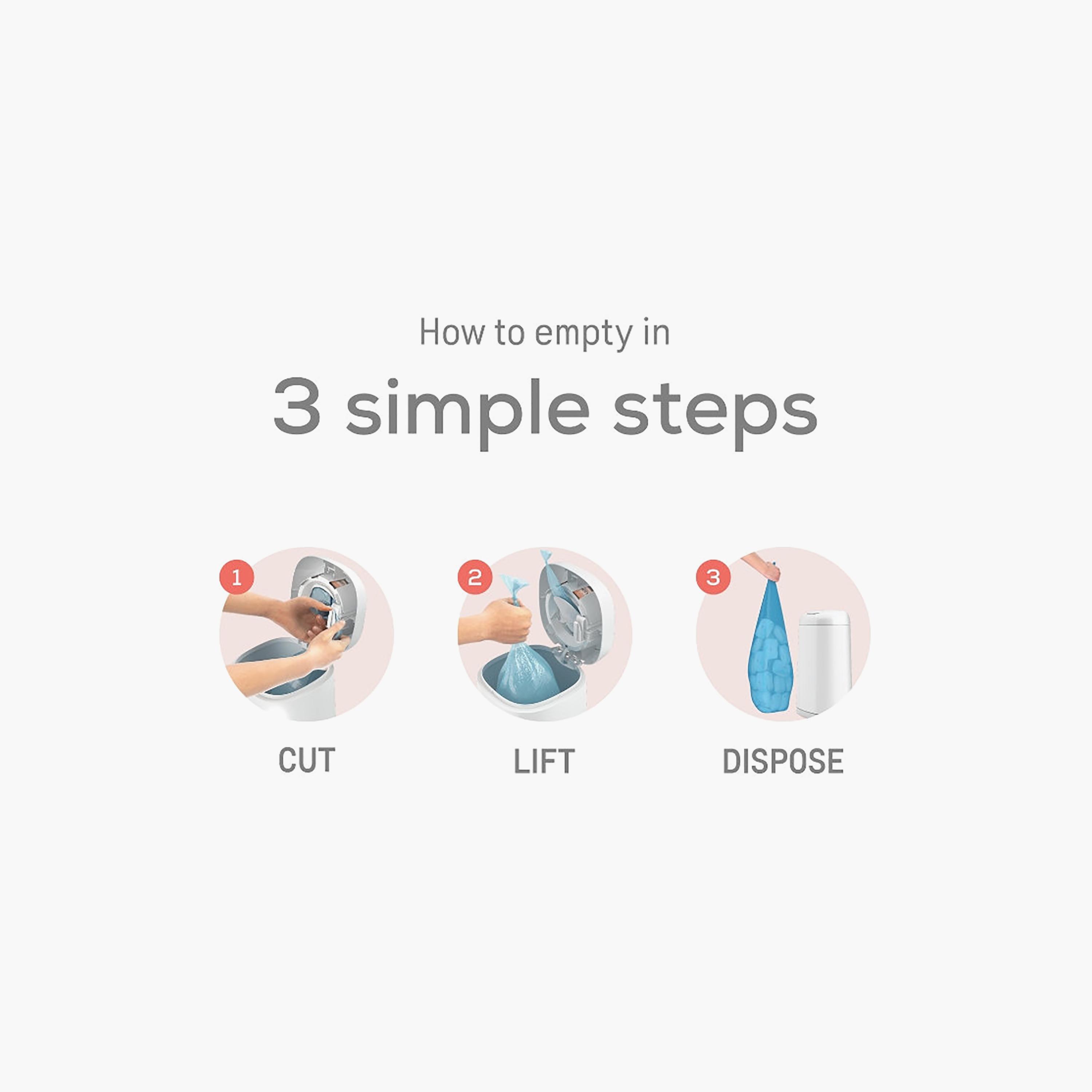 Angelcare 3-Pack Octagonal Refill Cassette Set-baby-diapering-binsandrefills-image-3