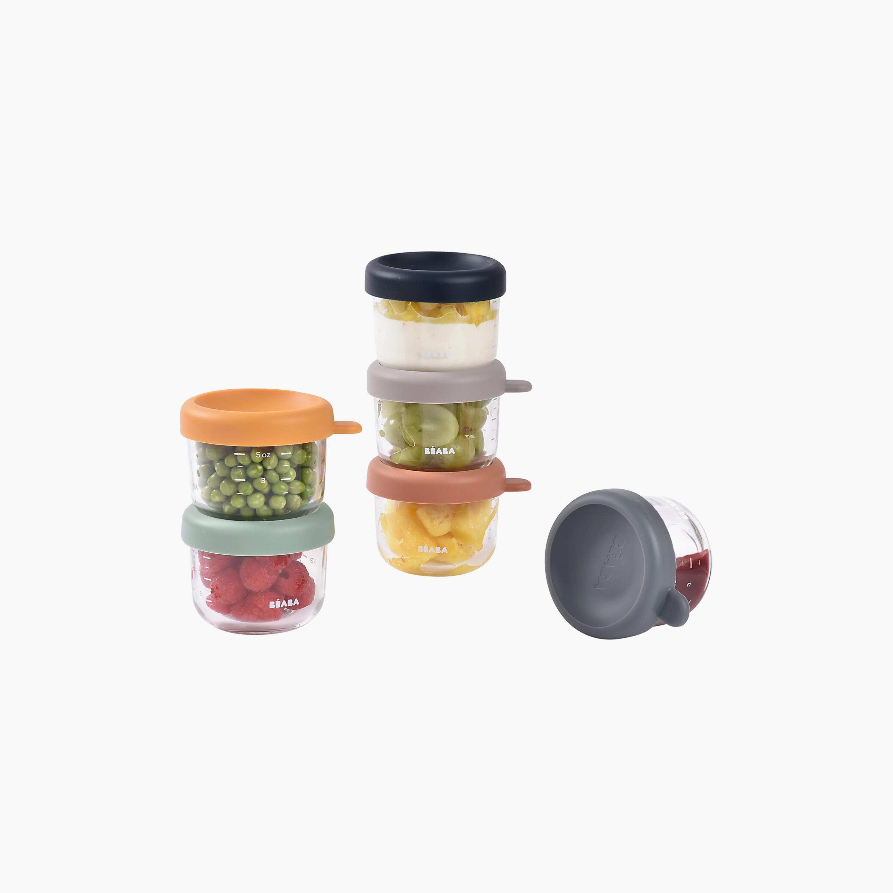 طقم حافظات طعام زجاجية من بيابا - 6 قطع × 150 مل-baby-feeding-mealtimeessentials-image-11