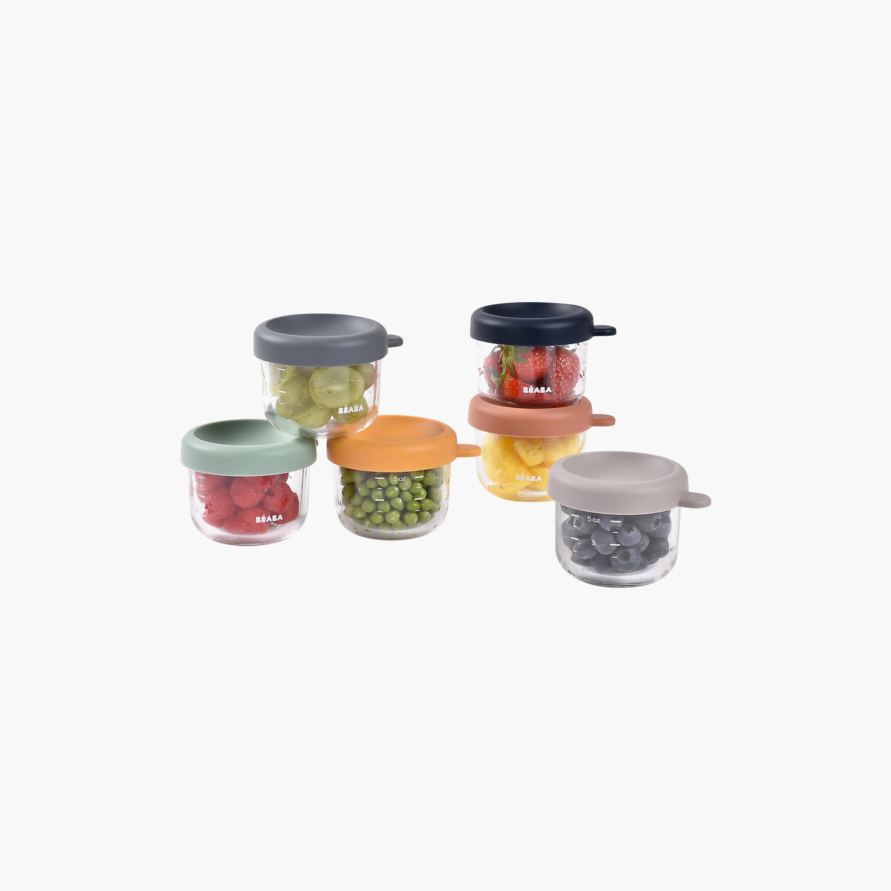 طقم حافظات طعام زجاجية من بيابا - 6 قطع × 150 مل-baby-feeding-mealtimeessentials-image-13