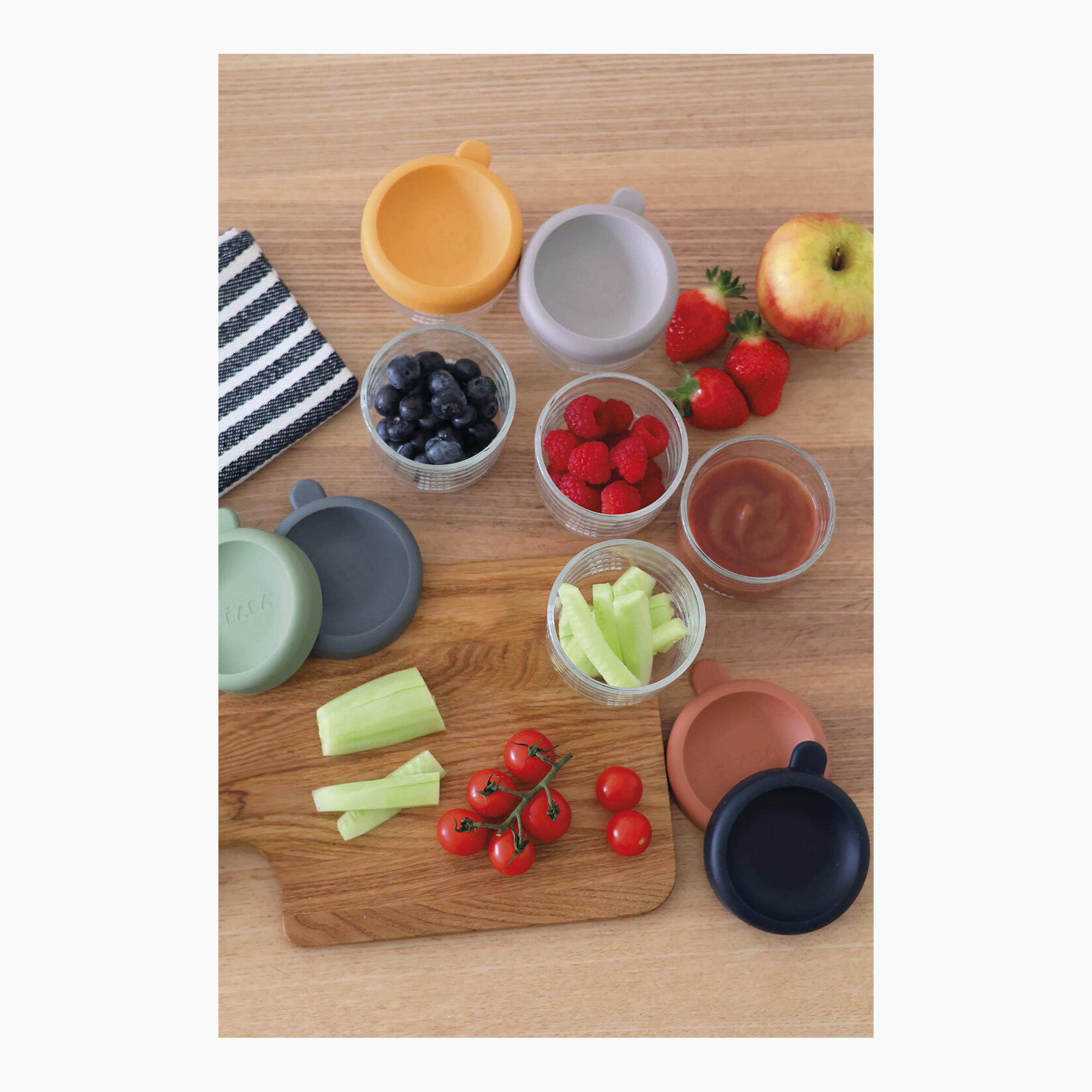 طقم حافظات طعام زجاجية من بيابا - 6 قطع × 150 مل-baby-feeding-mealtimeessentials-image-3