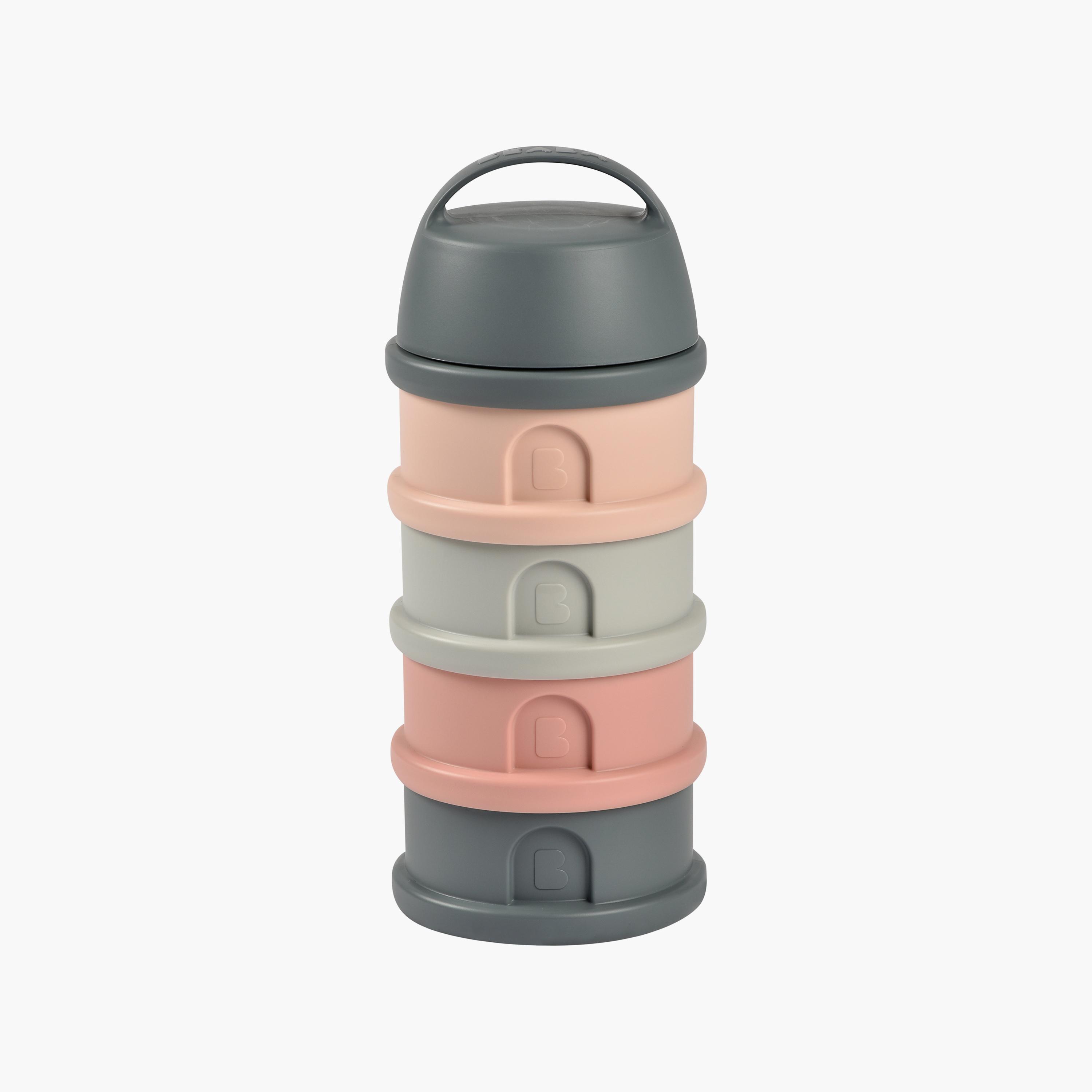 طقم علب تخزين الحليب مقسمة وقابلة للرص مع مقبض وفوهة صب - 4 قطع من بيابا-baby-feeding-mealtimeessentials-image-1