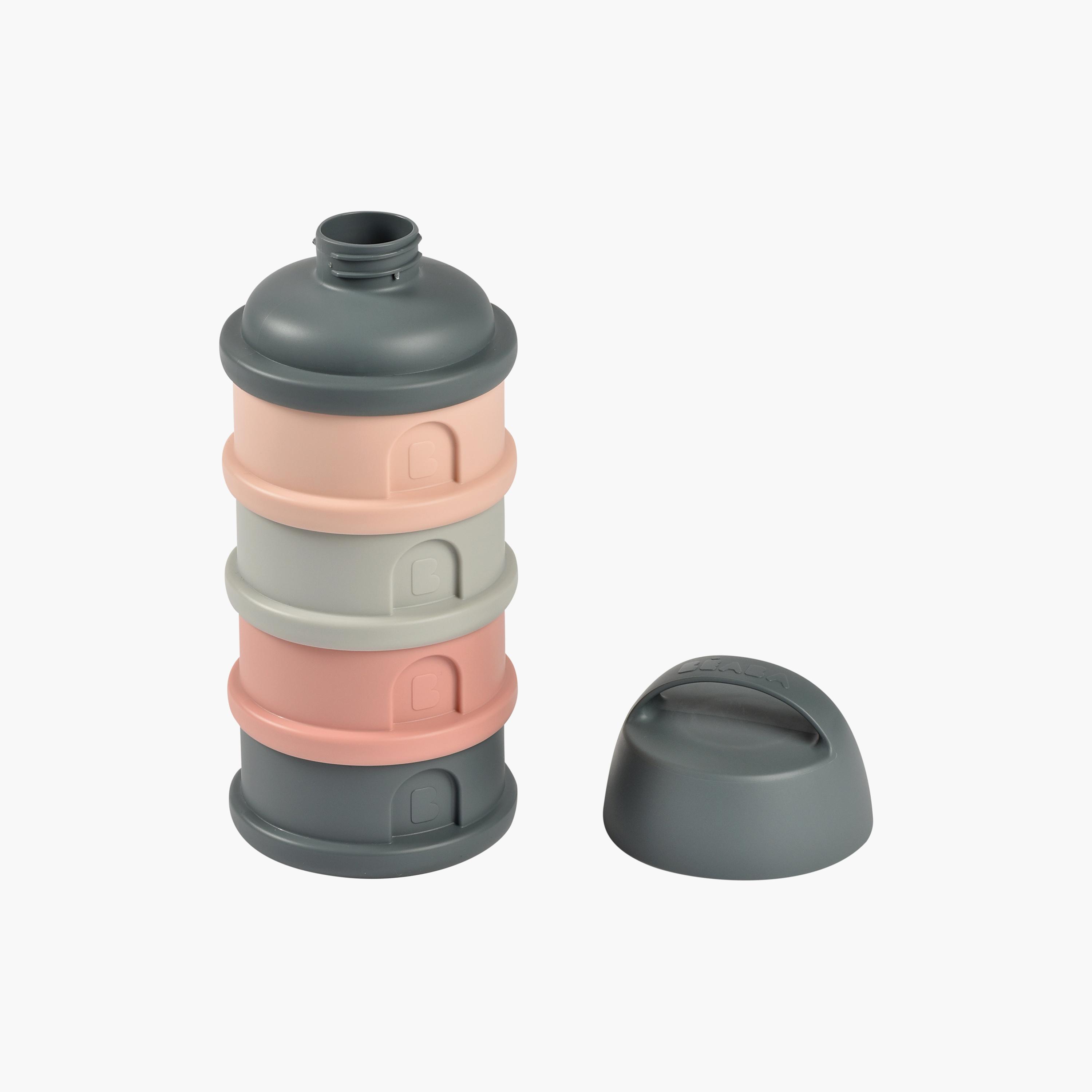 طقم علب تخزين الحليب مقسمة وقابلة للرص مع مقبض وفوهة صب - 4 قطع من بيابا-baby-feeding-mealtimeessentials-image-2