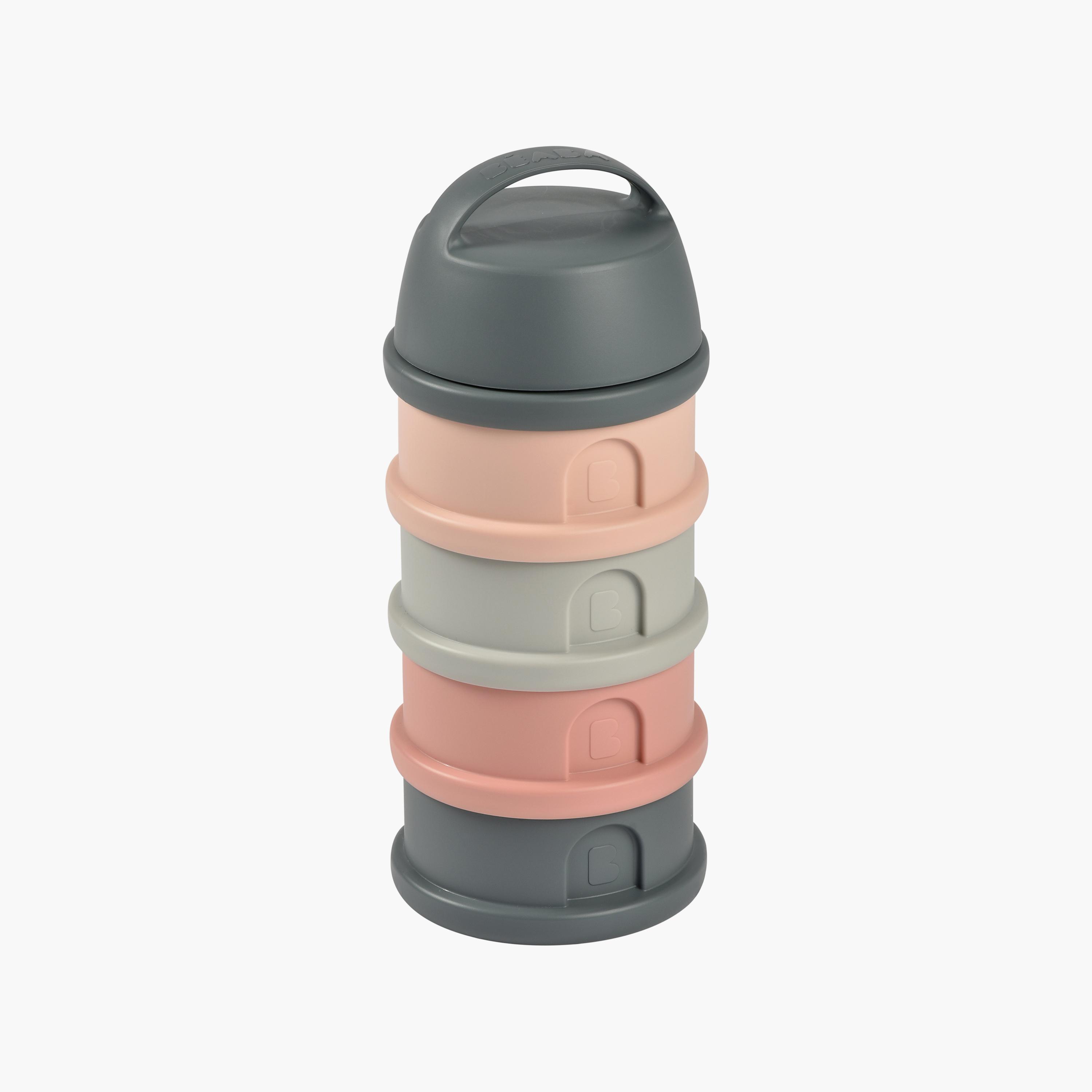 طقم علب تخزين الحليب مقسمة وقابلة للرص مع مقبض وفوهة صب - 4 قطع من بيابا-baby-feeding-mealtimeessentials-image-3