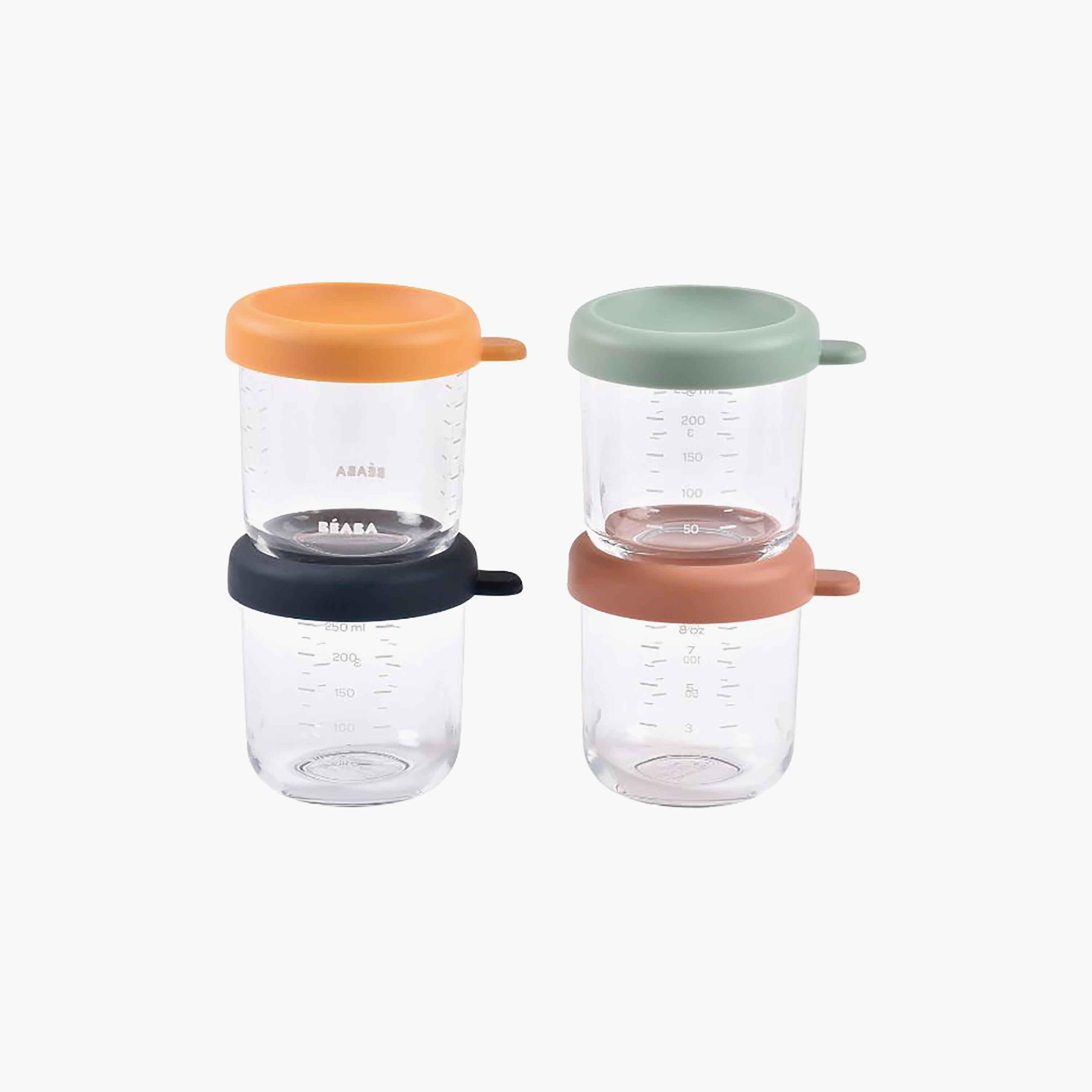 Beaba 6-Piece Glass Conservative Containers - 250 ml-baby-feeding-mealtimeessentials-image-1