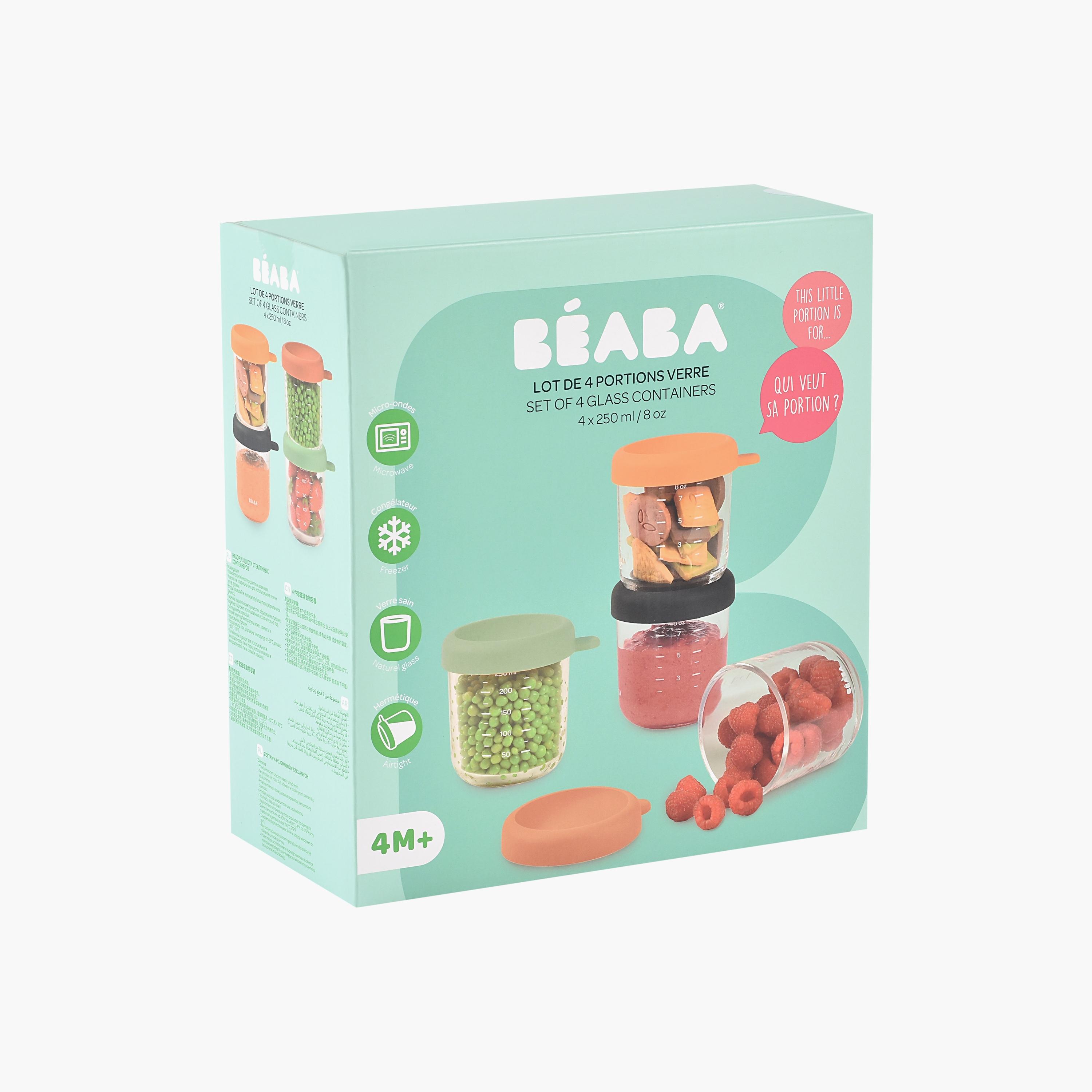 Beaba 6-Piece Glass Conservative Containers - 250 ml-baby-feeding-mealtimeessentials-image-2