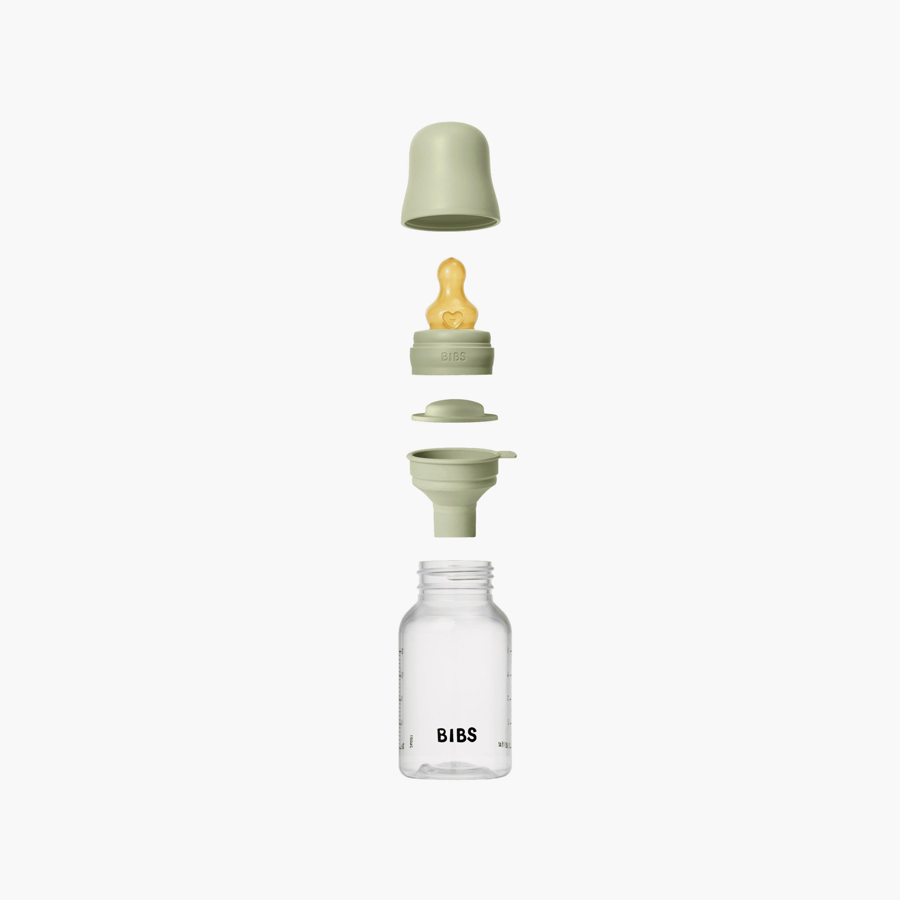 Bibs Natural Rubber Slow Flow Feeding Bottle Set - 150 ml-baby-feeding-feedingbottles-bottlesandteats-image-3