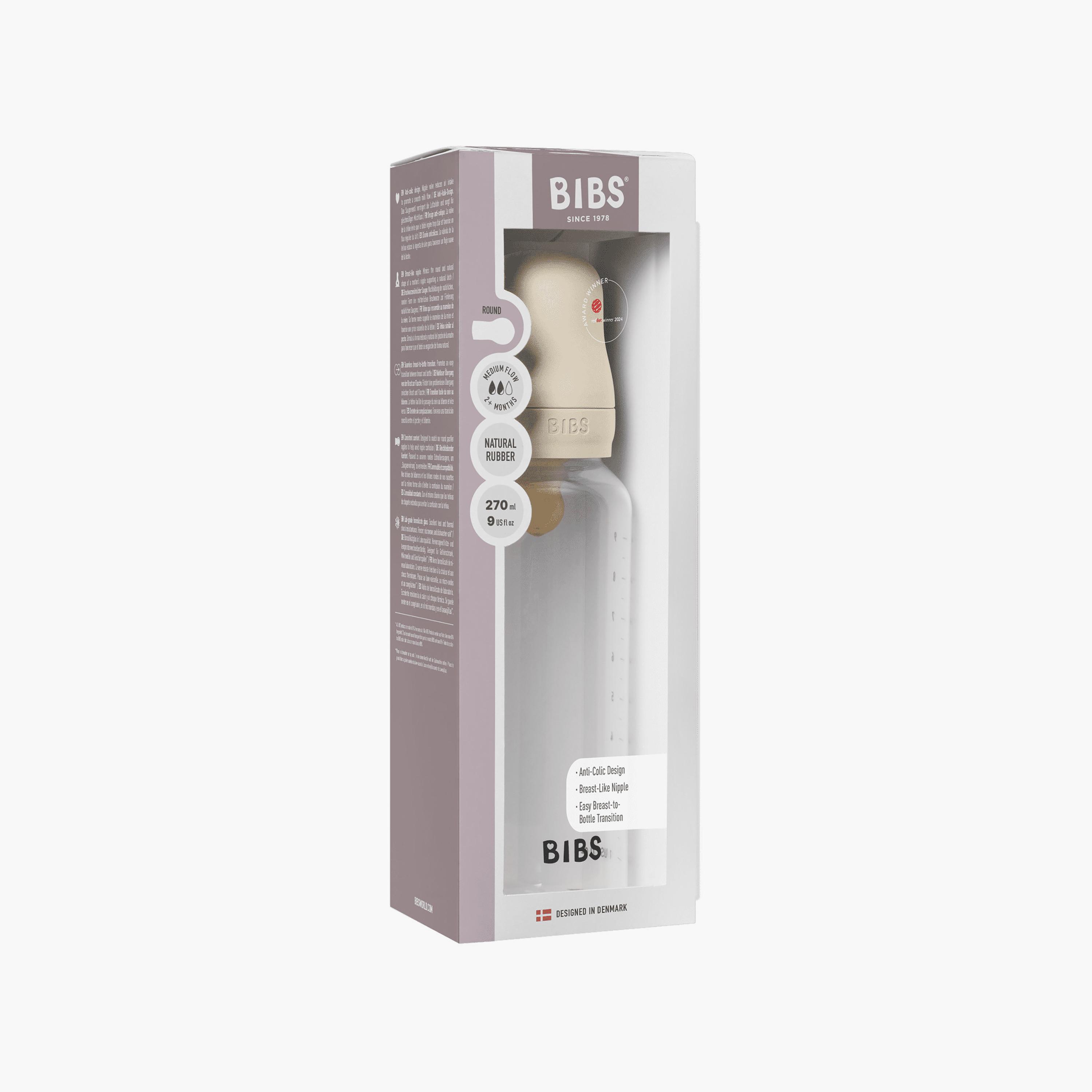 Bibs Natural Rubber Medium Flow Feeding Bottle Set - 270 ml-baby-feeding-feedingbottles-bottlesandteats-image-3