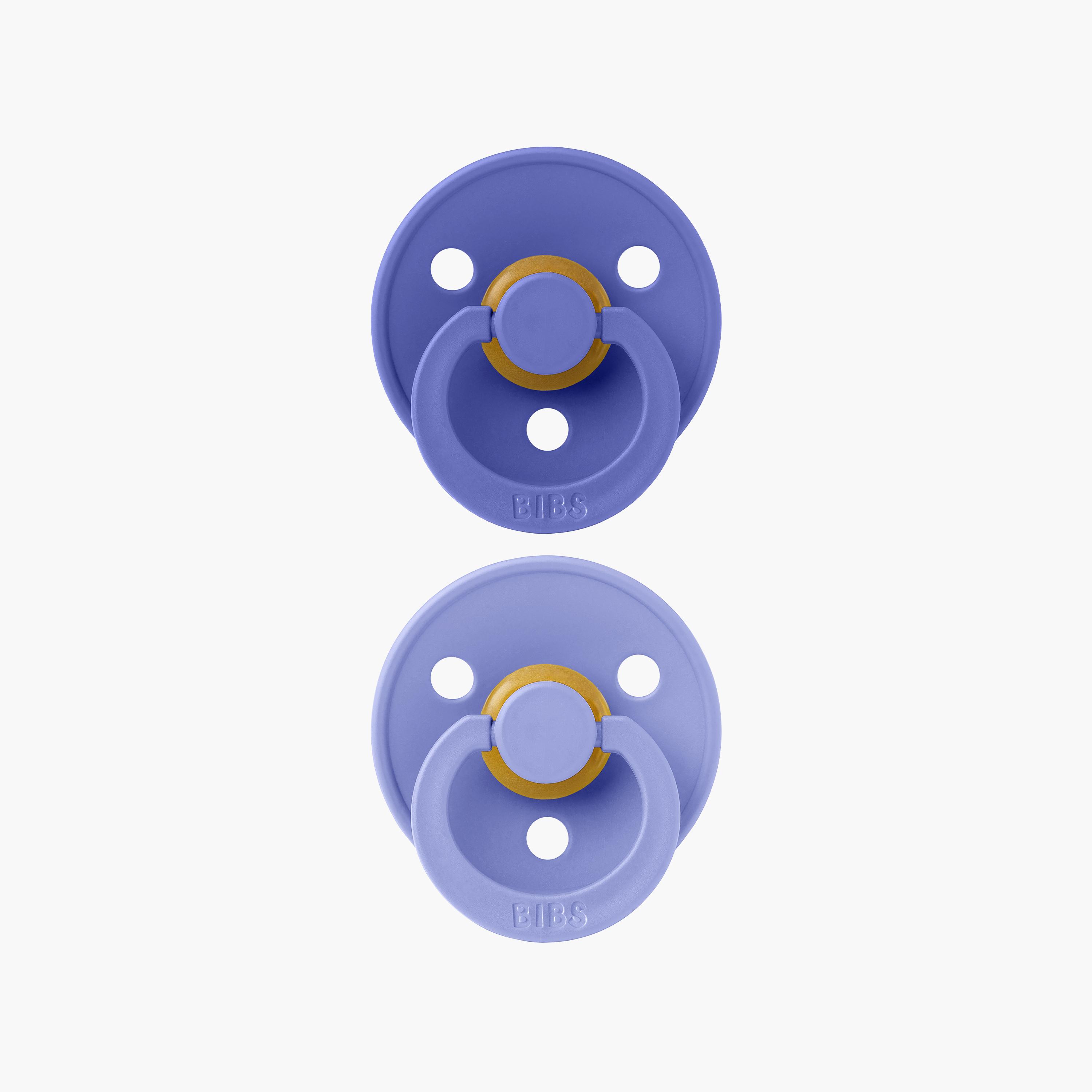 Bibs 2-Piece Colour Natural Rubber Latex Pacifier Set - Size 1-baby-feeding-pacifiers-image-1