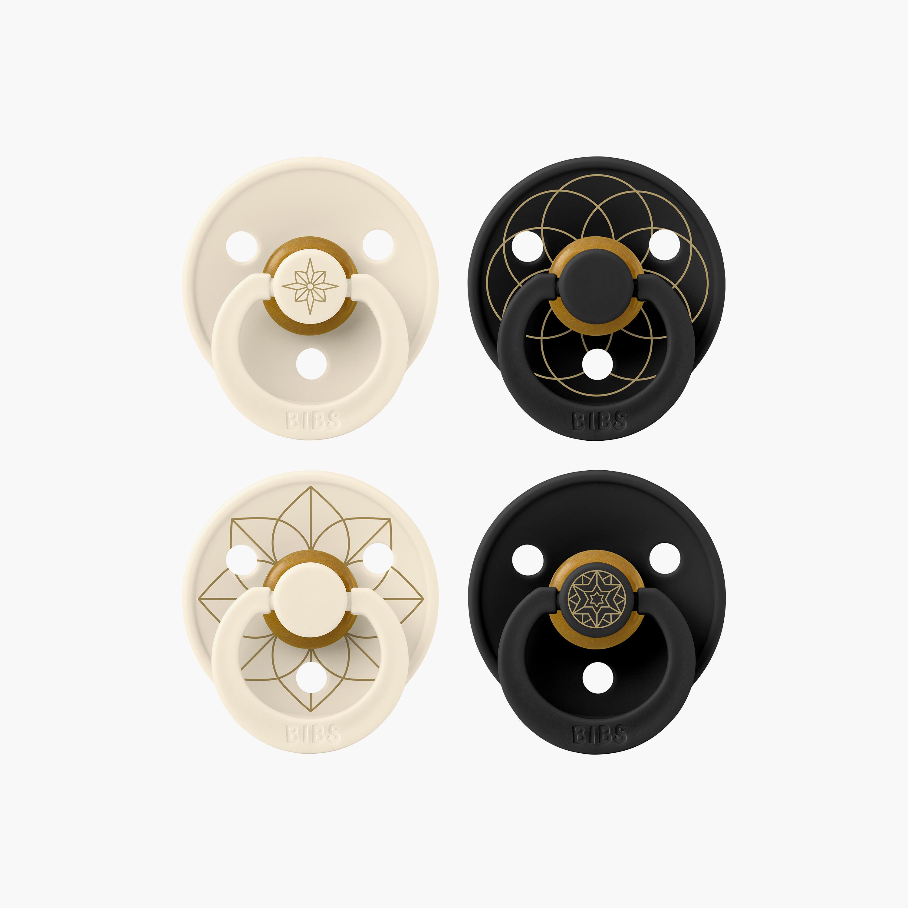 Bibs 4-Piece Studio Collection Noor & Layl Latex Pacifiers Set - Size 2-baby-feeding-pacifiers-image-1