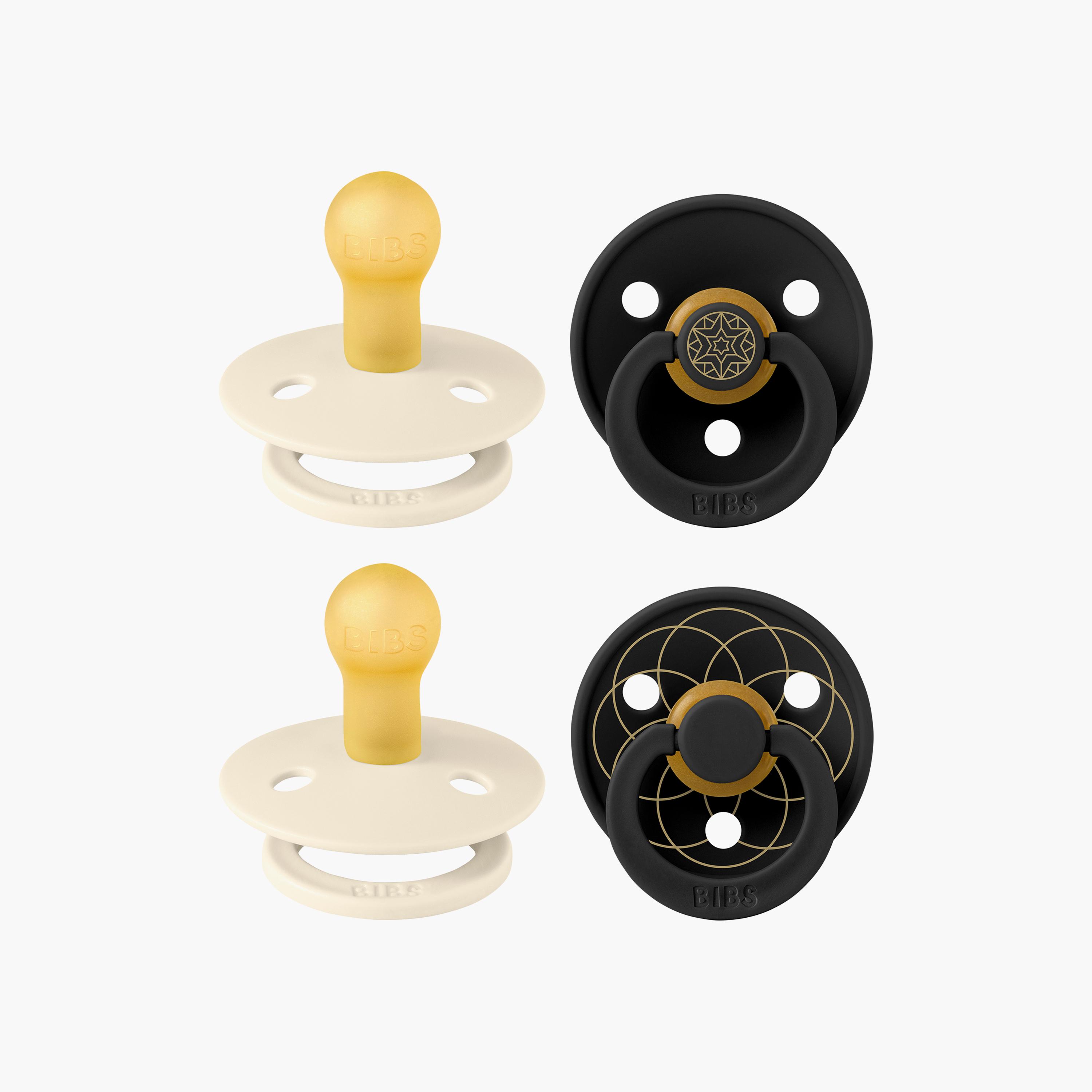 Bibs 4-Piece Studio Collection Noor & Layl Latex Pacifiers Set - Size 2-baby-feeding-pacifiers-image-11