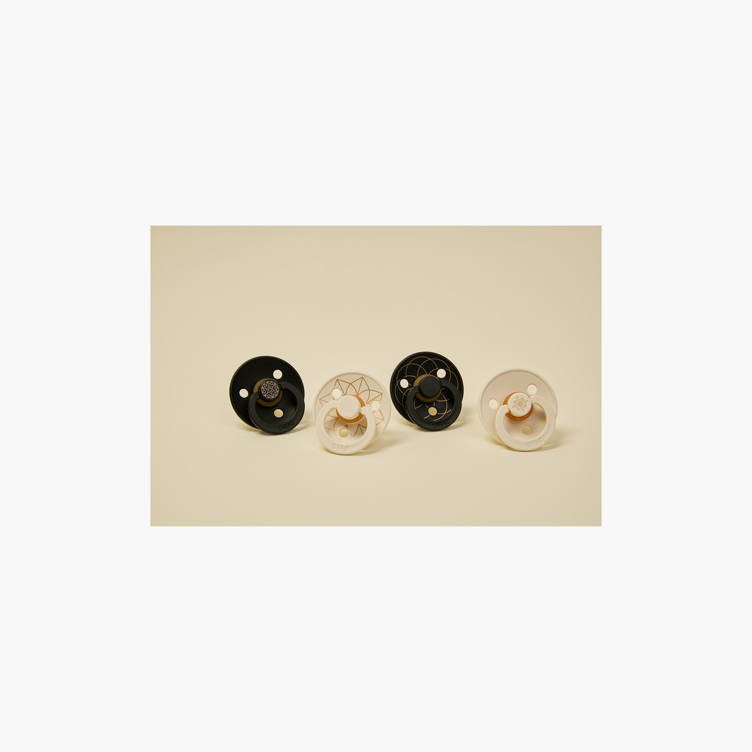 Bibs 4-Piece Studio Collection Noor & Layl Latex Pacifiers Set - Size 2-baby-feeding-pacifiers-image-12