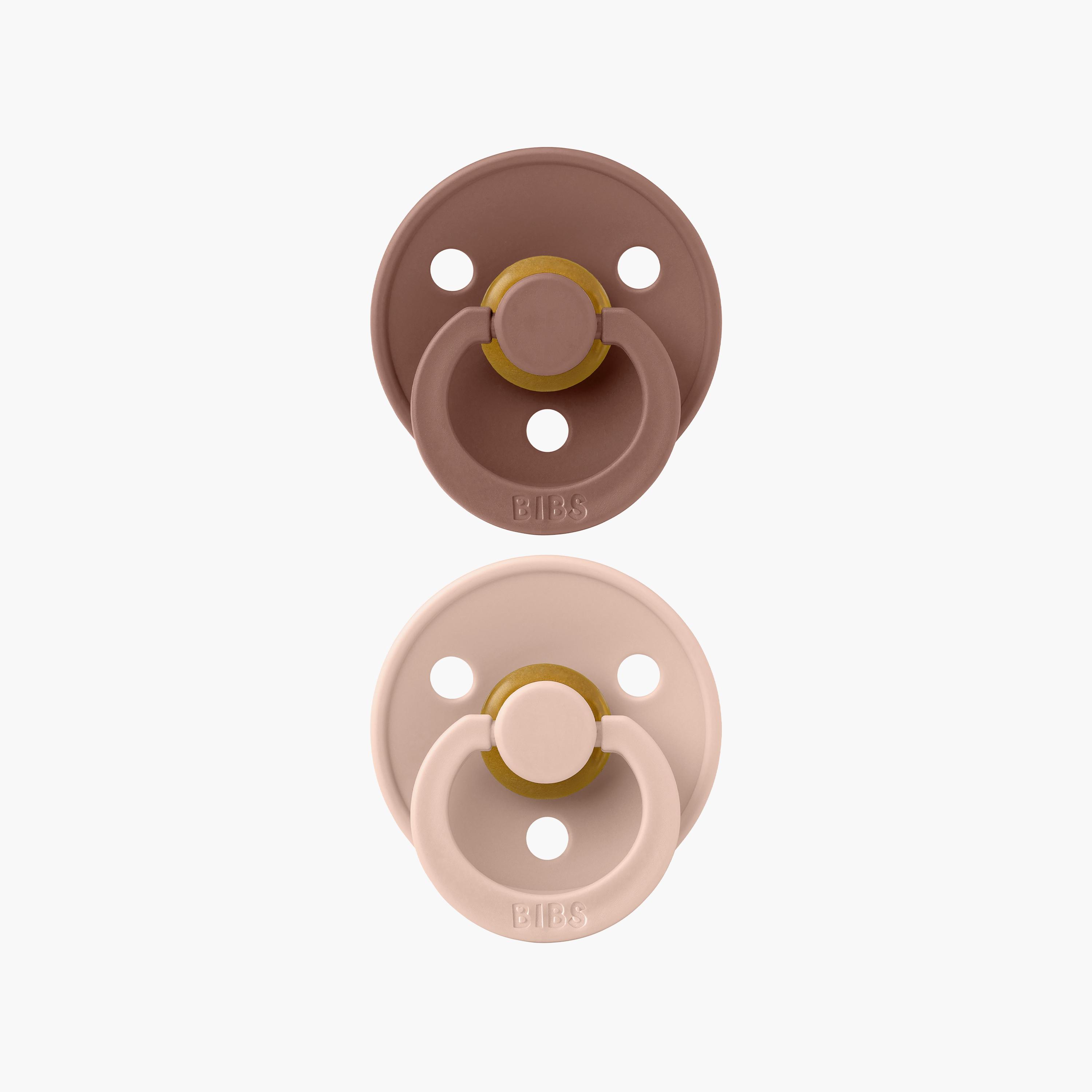 طقم لهايات لاتكس تقويم الأسنان تشكيلة "كولور" (قطعتين) من بيبس - مقاس 1-baby-feeding-pacifiers-image-1