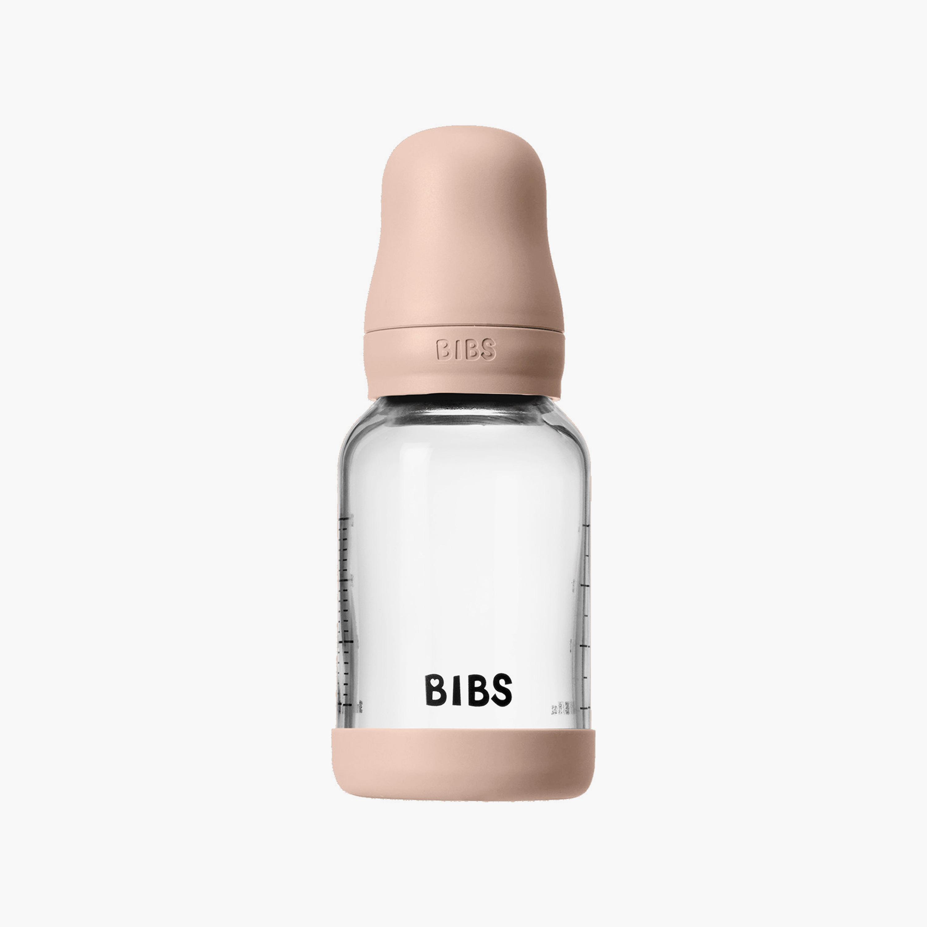 Bibs Glass Slow Flow Feeding Bottle Set - 120 ml-baby-feeding-feedingbottles-bottlesandteats-image-1