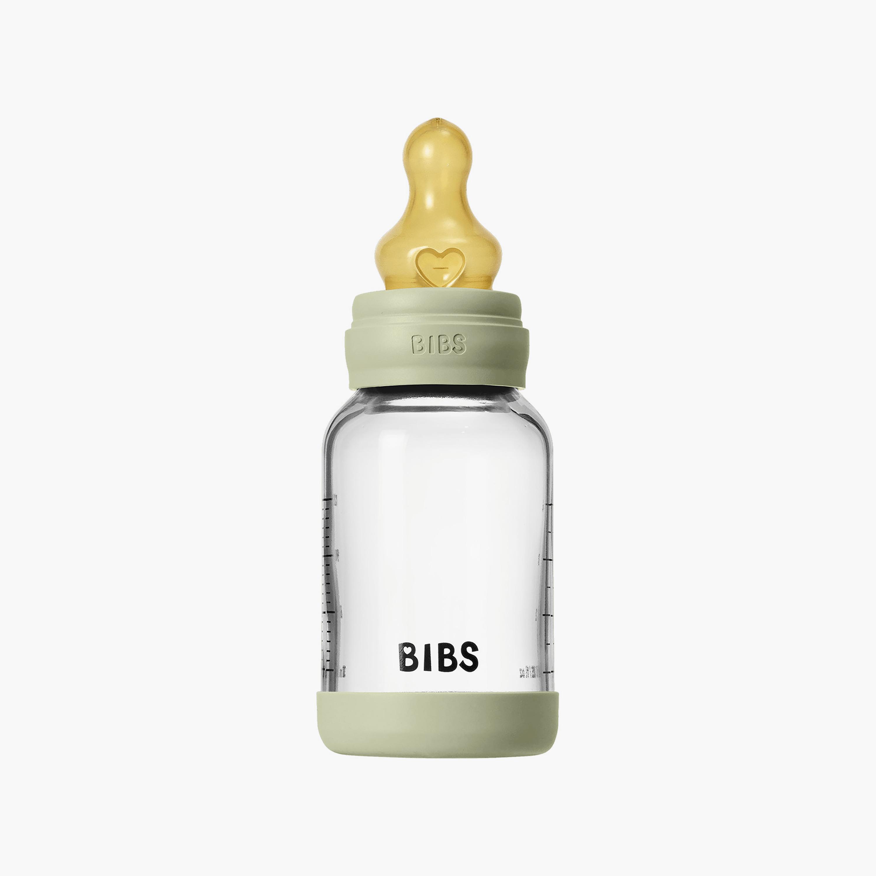 Bibs Glass Slow Flow Feeding Bottle Set - 120 ml-baby-feeding-feedingbottles-bottlesandteats-image-3