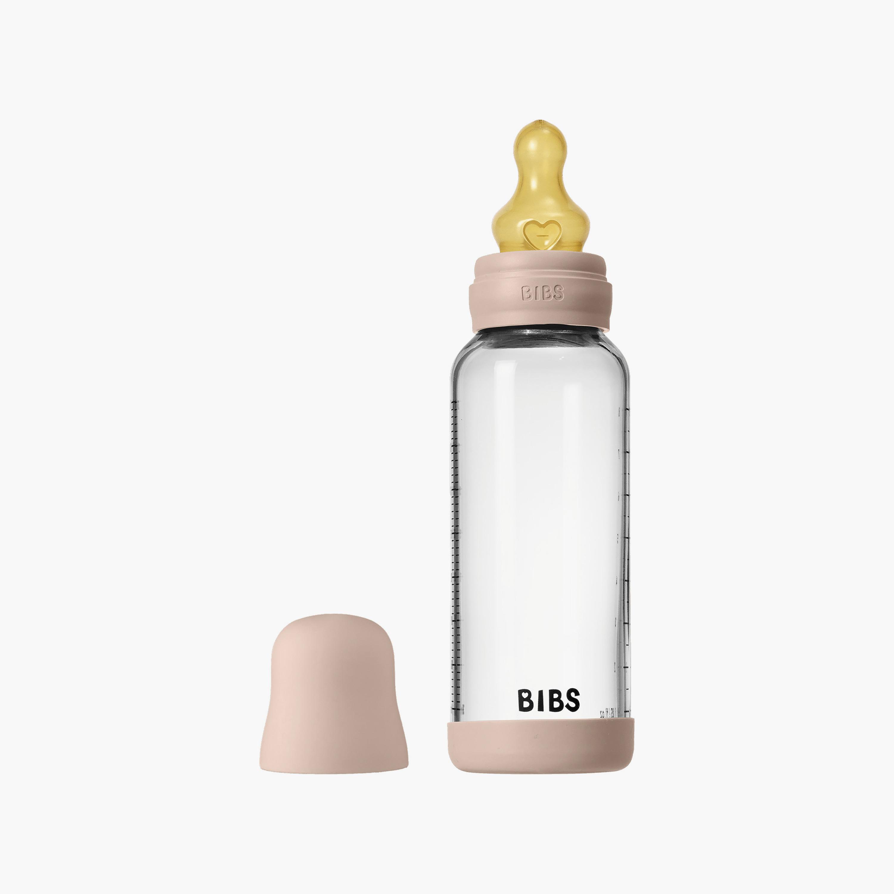 Bibs Glass Medium Flow Feeding Bottle Set - 240 ml-baby-feeding-feedingbottles-bottlesandteats-image-2