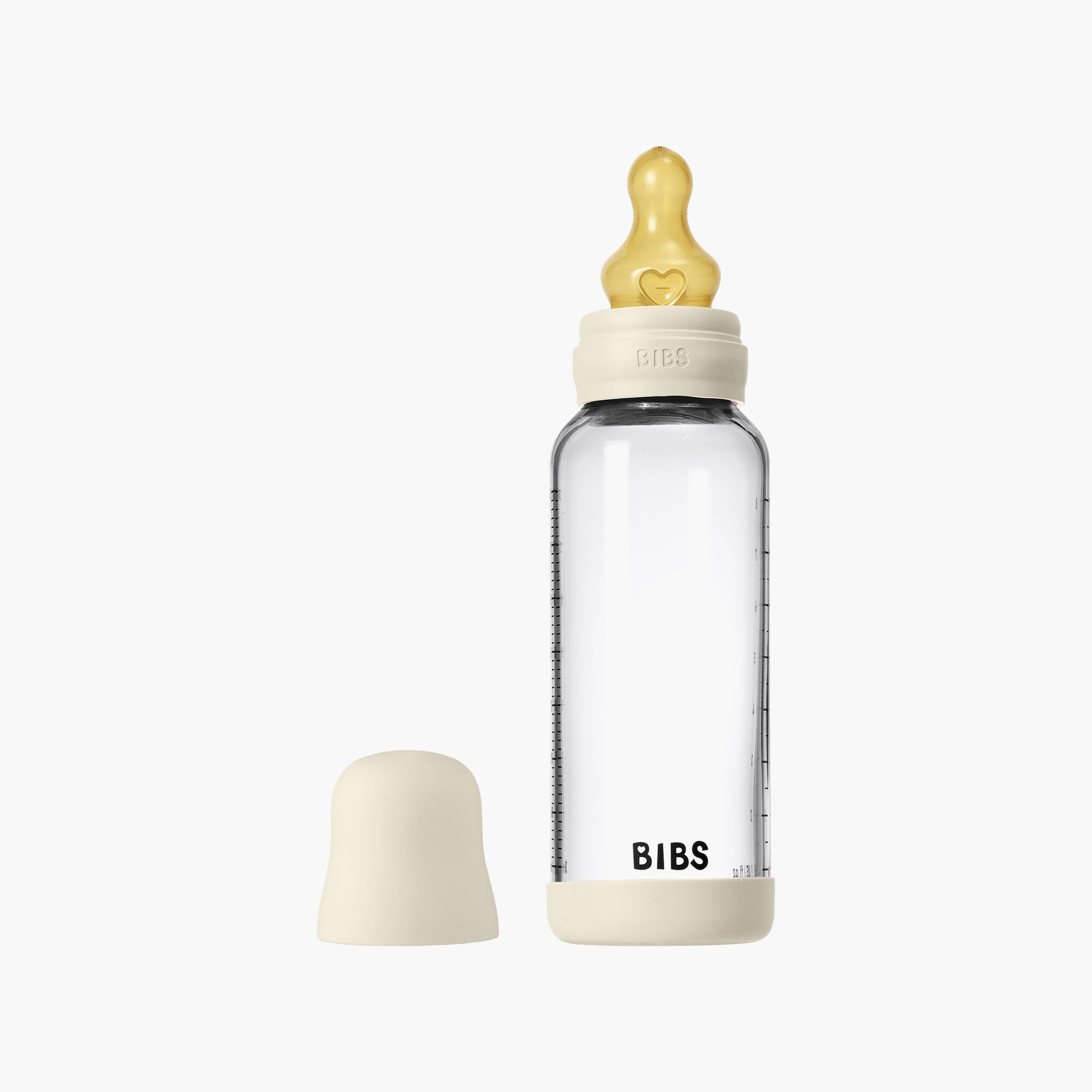 Bibs Glass Medium Flow Feeding Bottle Set - 240 ml-baby-feeding-feedingbottles-bottlesandteats-image-2